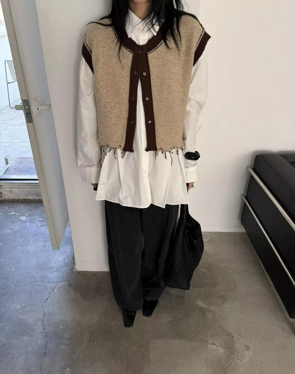 設計款羊毛背心(可雙面穿)