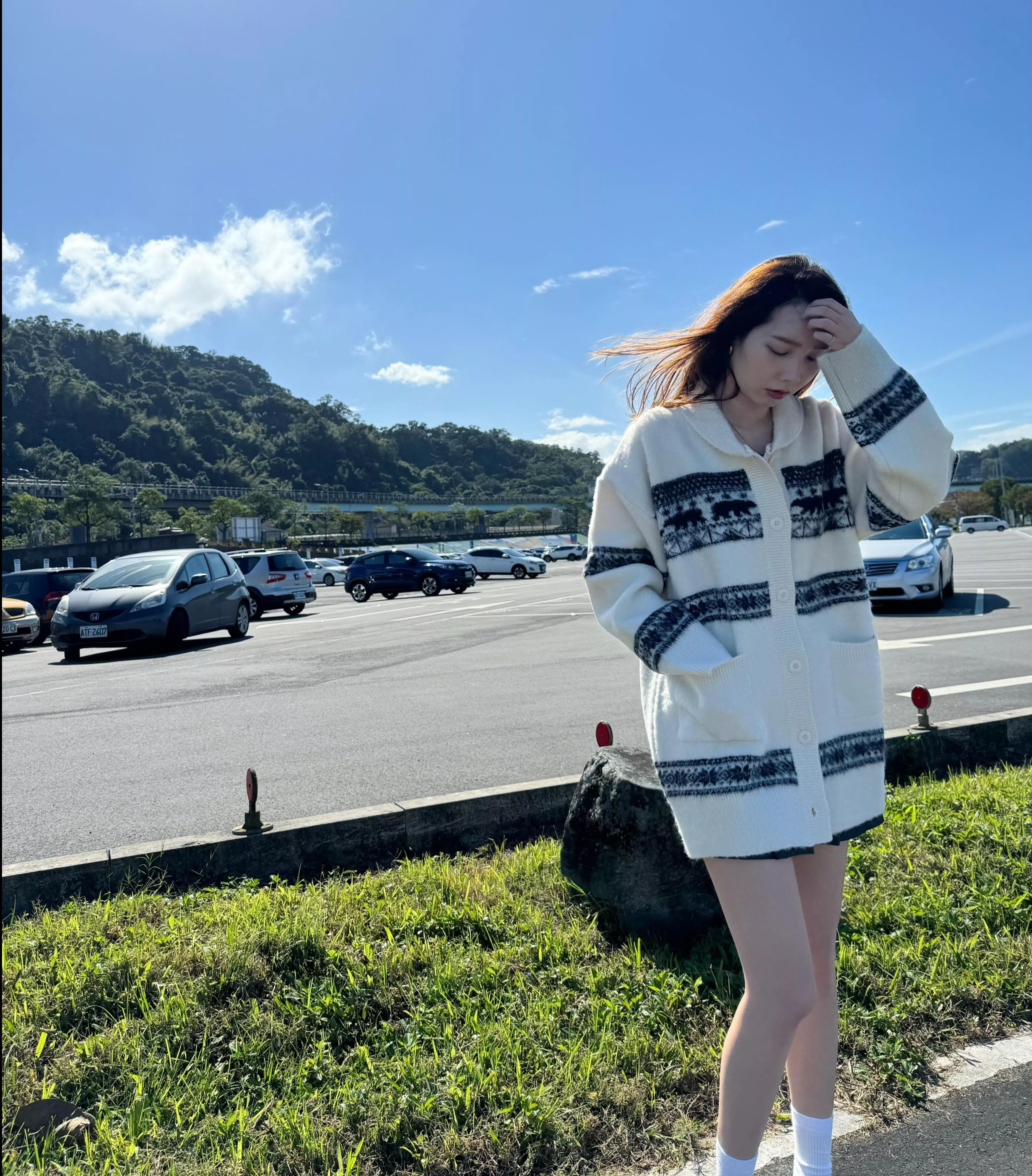 北歐風針織毛料開衫