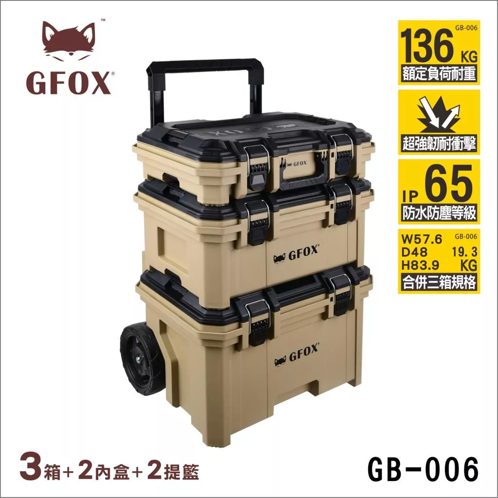 [扣辣五金] GFOX 風霸 工具箱 系統工具箱 GB-006 拖車工具箱 手提箱工具 堆疊工具箱 防爆箱