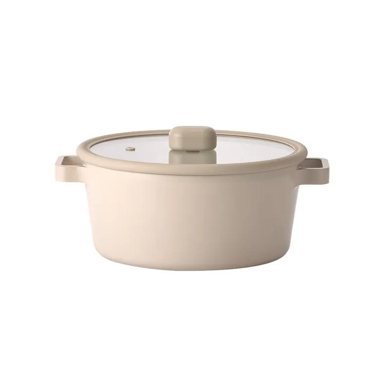 【吐司兒】經典ChouChou咻咻鑄造雙耳湯鍋24cm(全覆底)+玻璃蓋