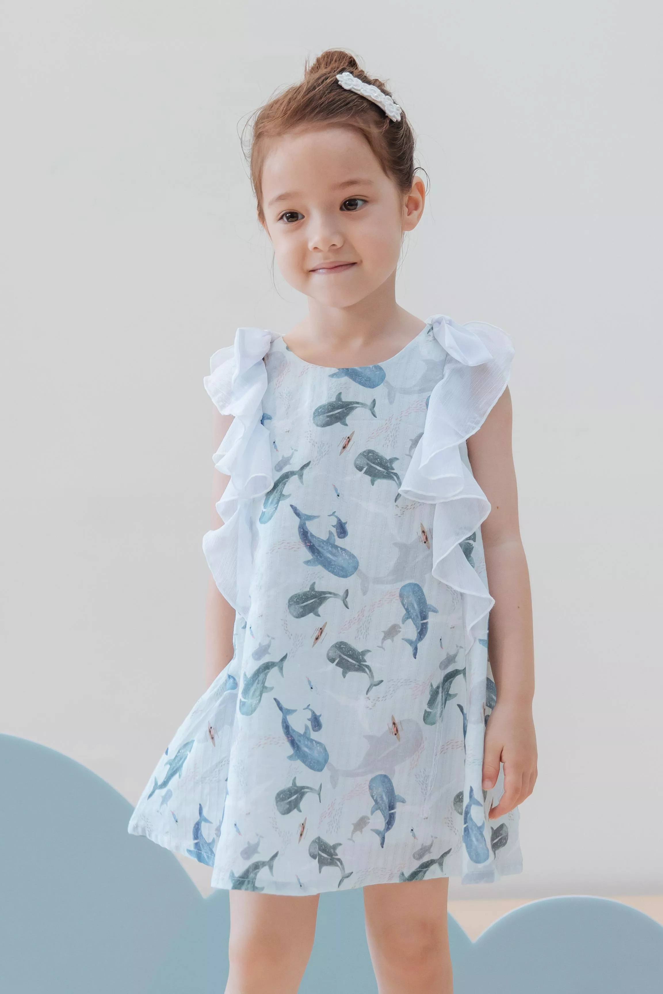 鯨鯊共游浪花背心洋裝