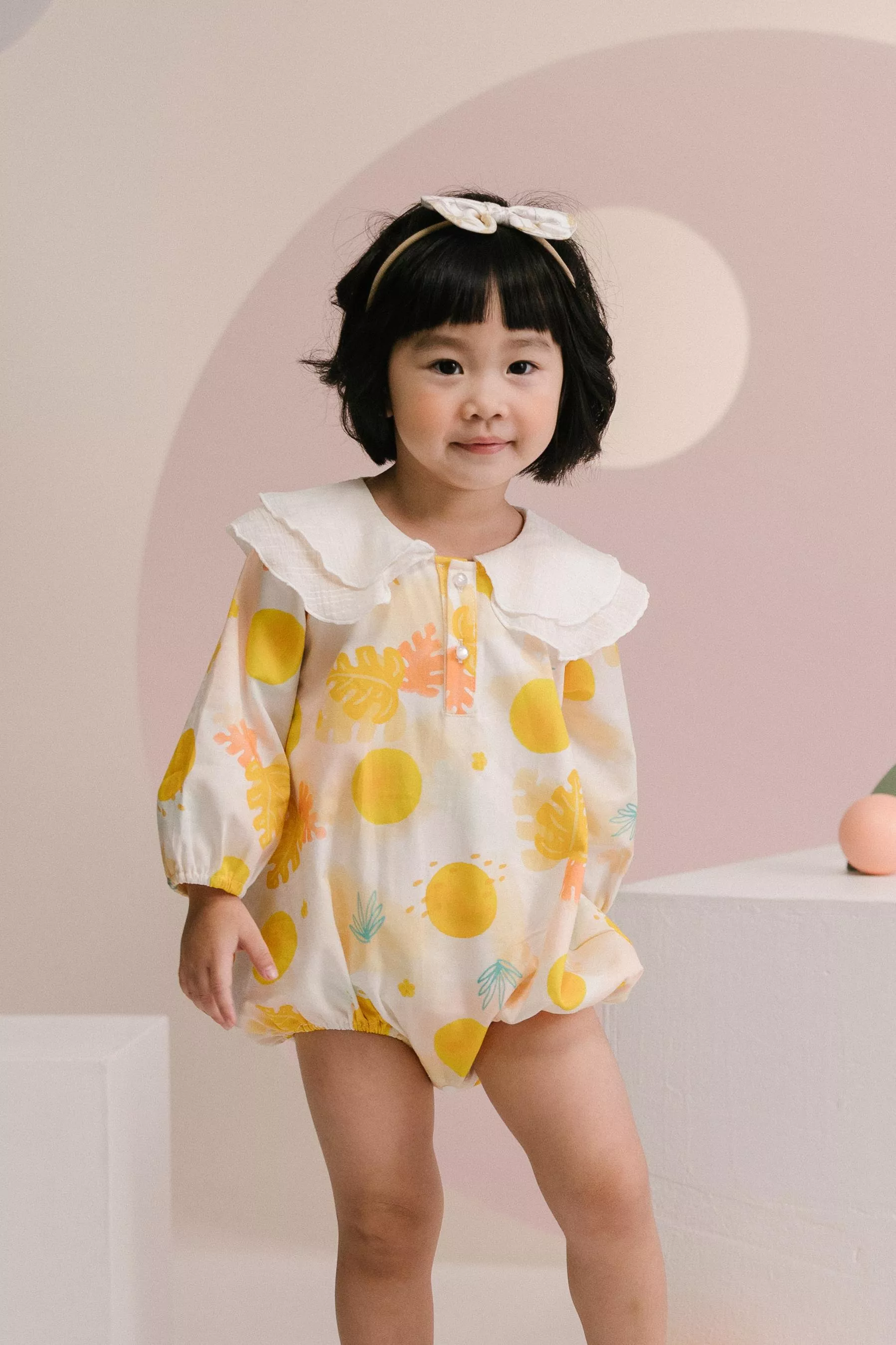 落日翻領包屁衣