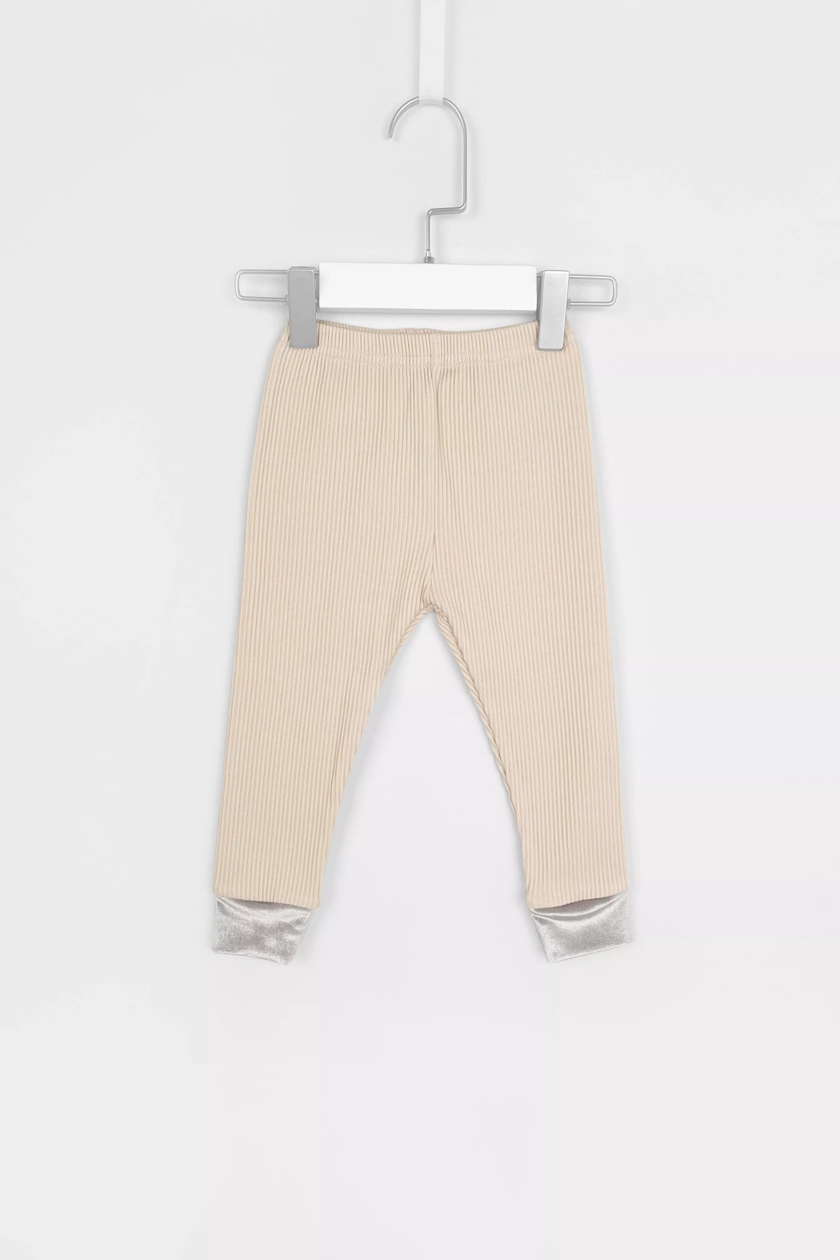 茸茸反折Legging - 卡其