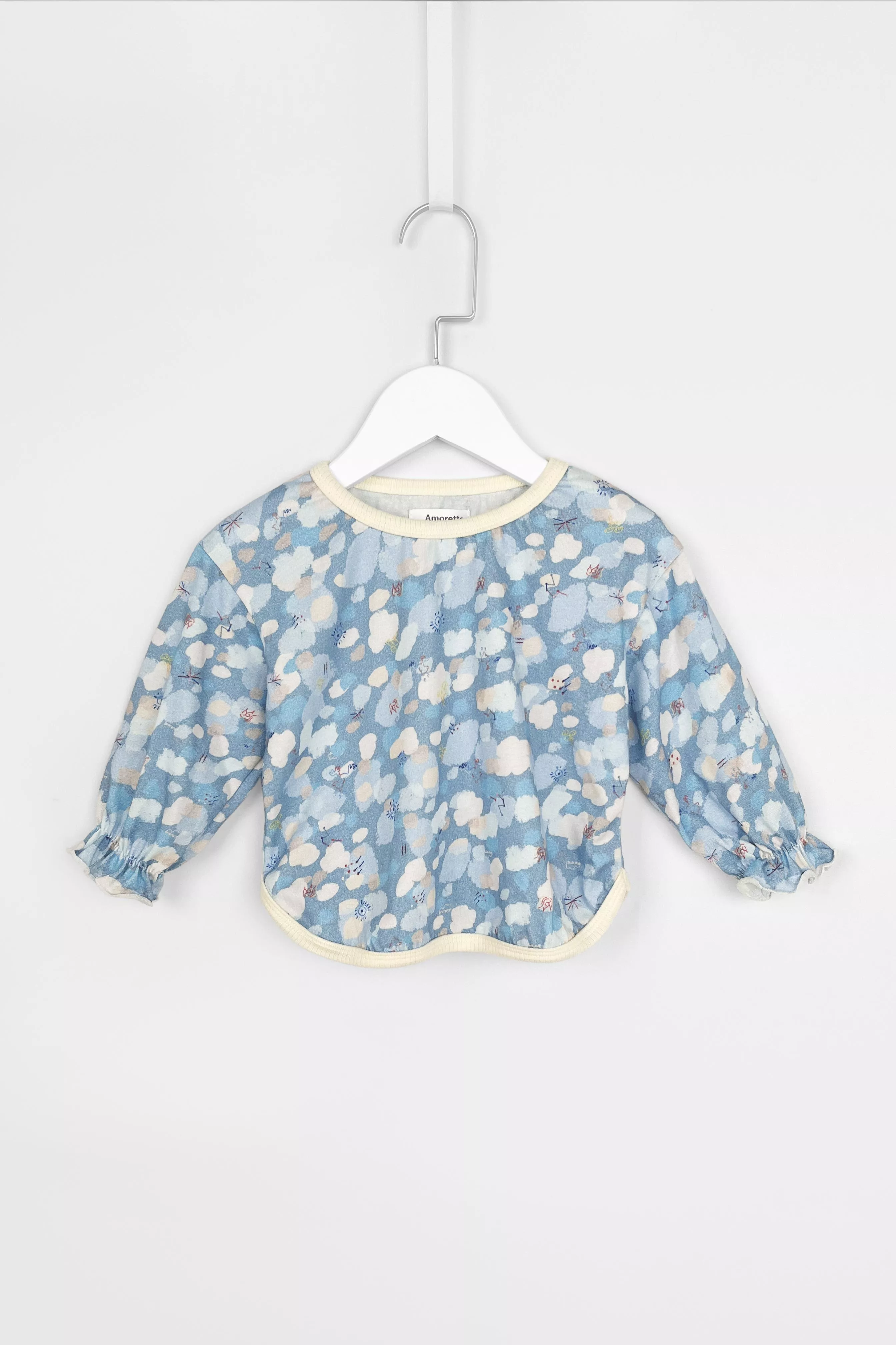 印花圖騰圓擺上衣