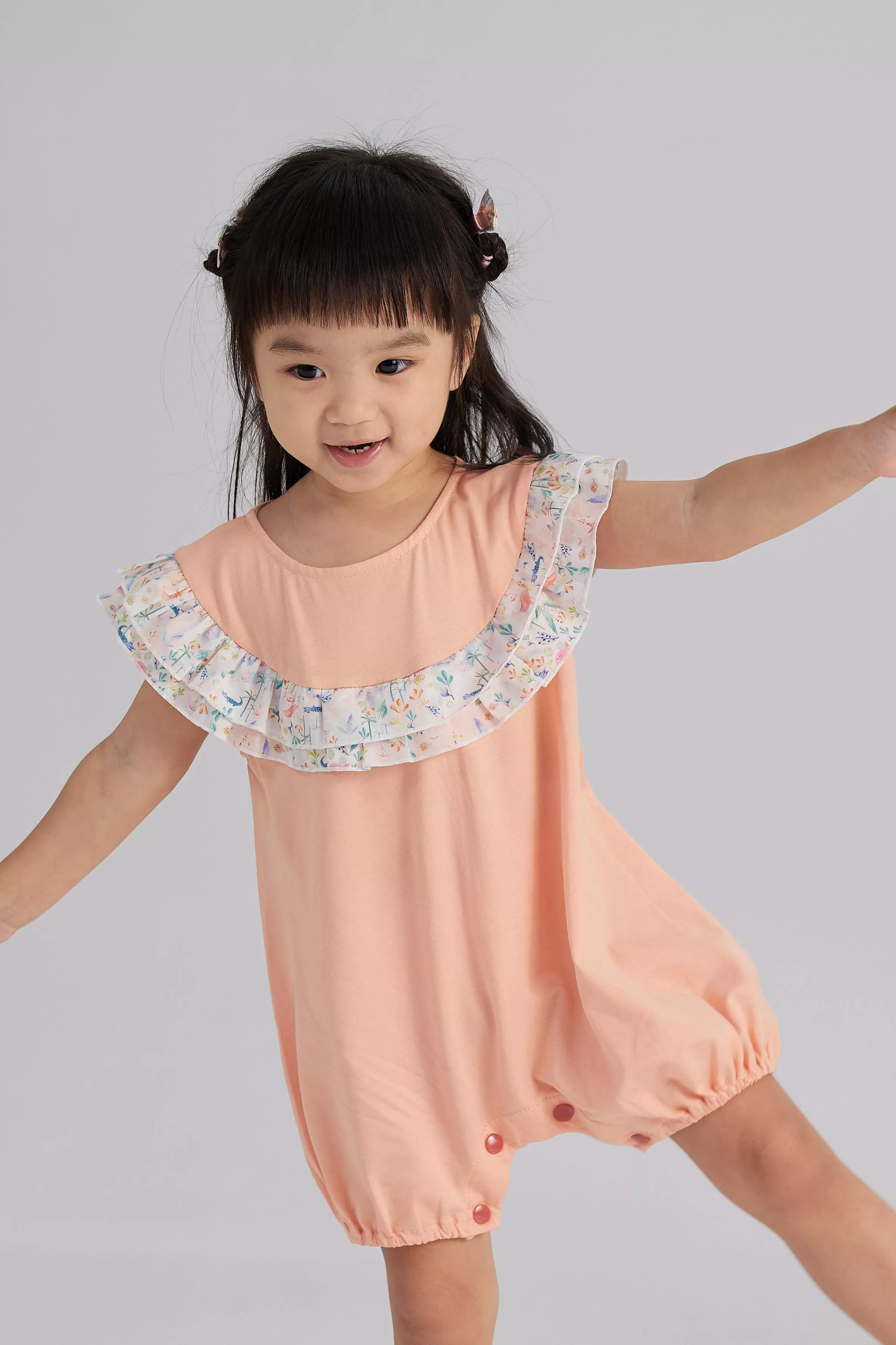 雨林荷葉包屁衣