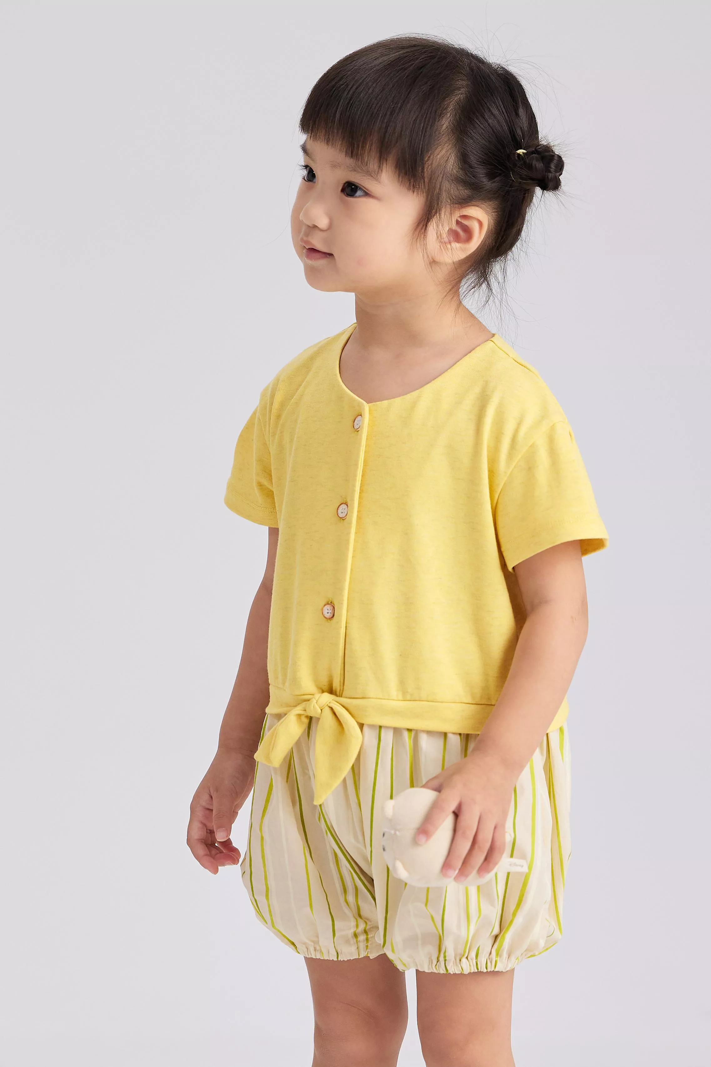 簡約綁結假兩件包屁衣