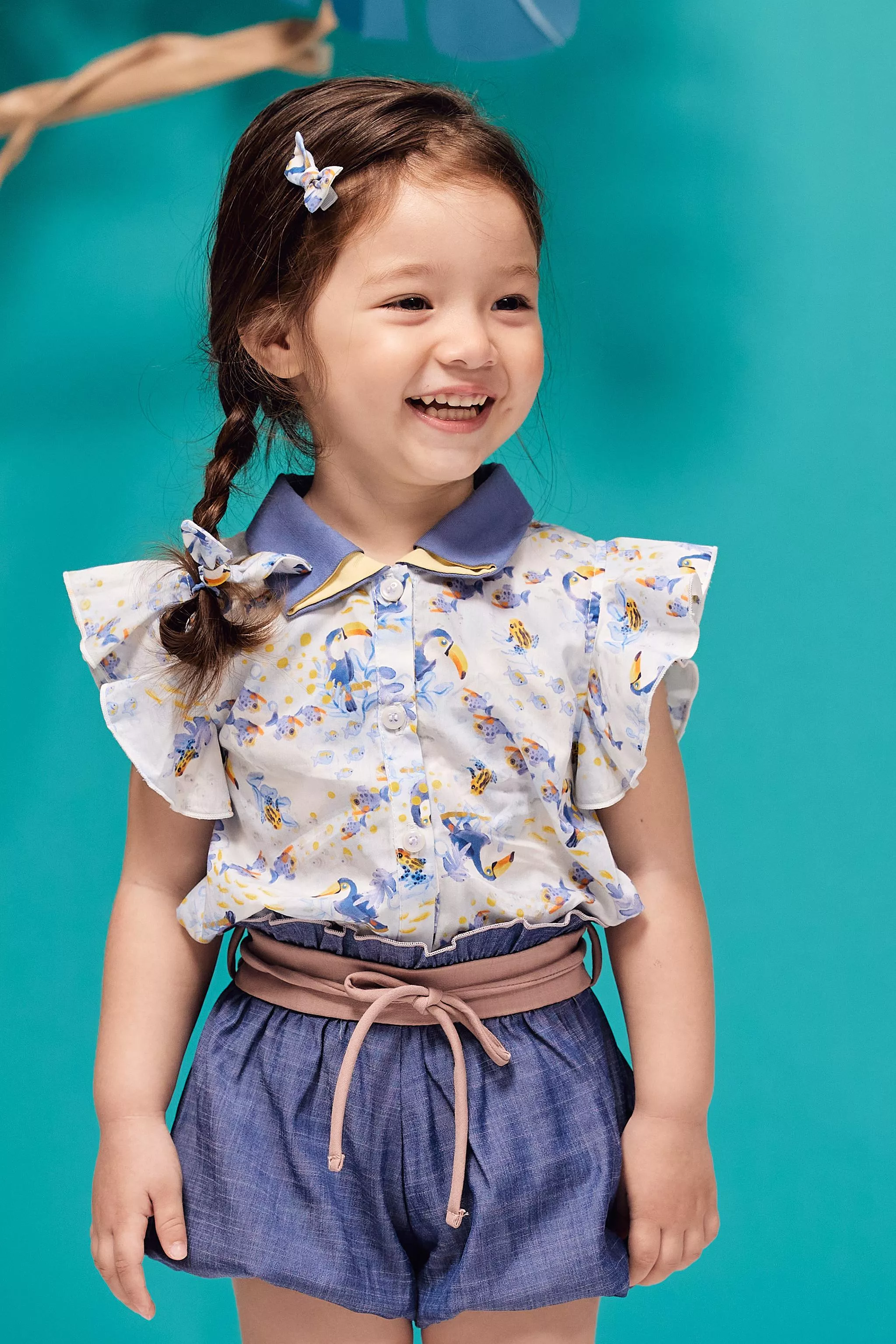 蝴蝶袖襯衫上衣