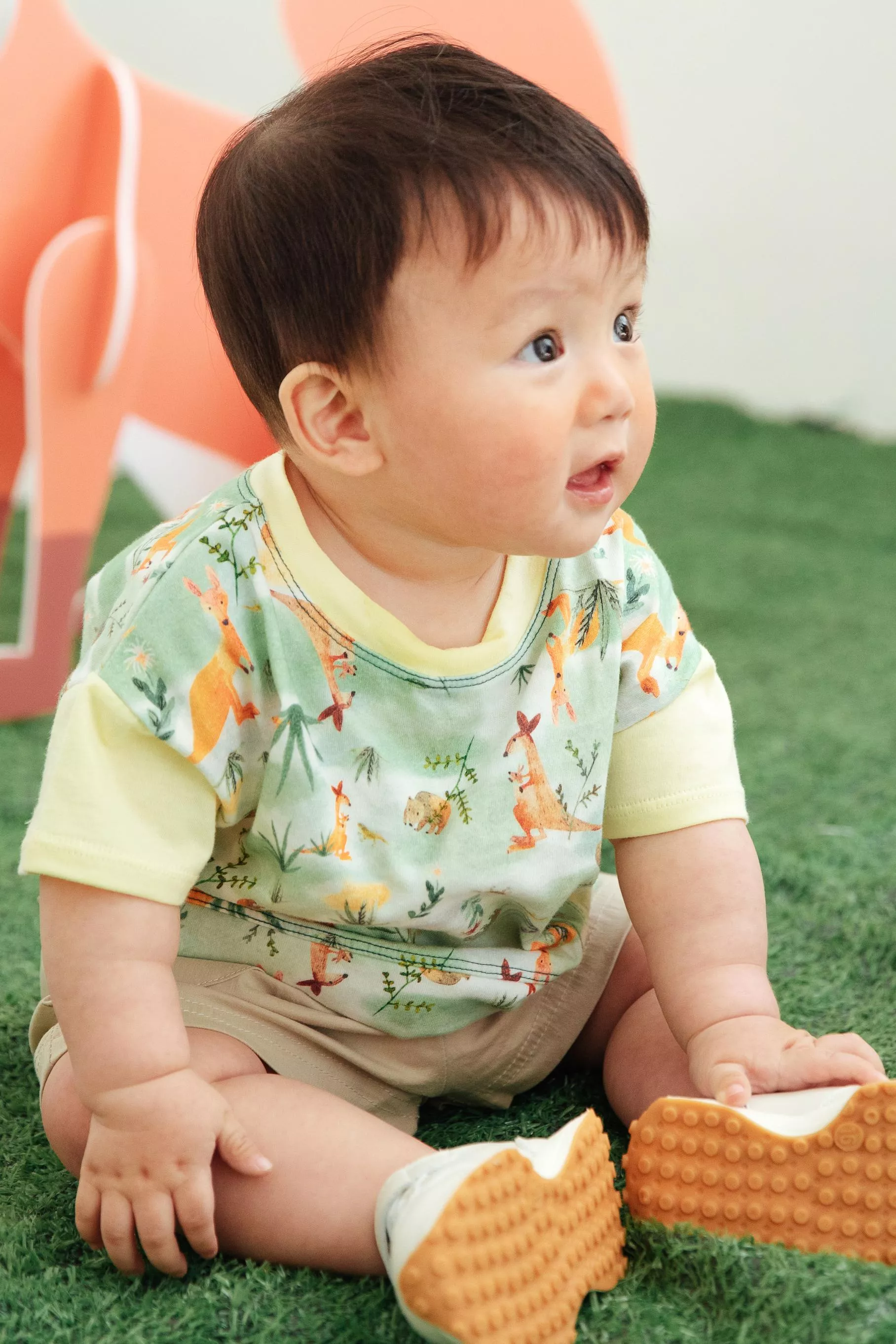 草原袋鼠全棉上衣