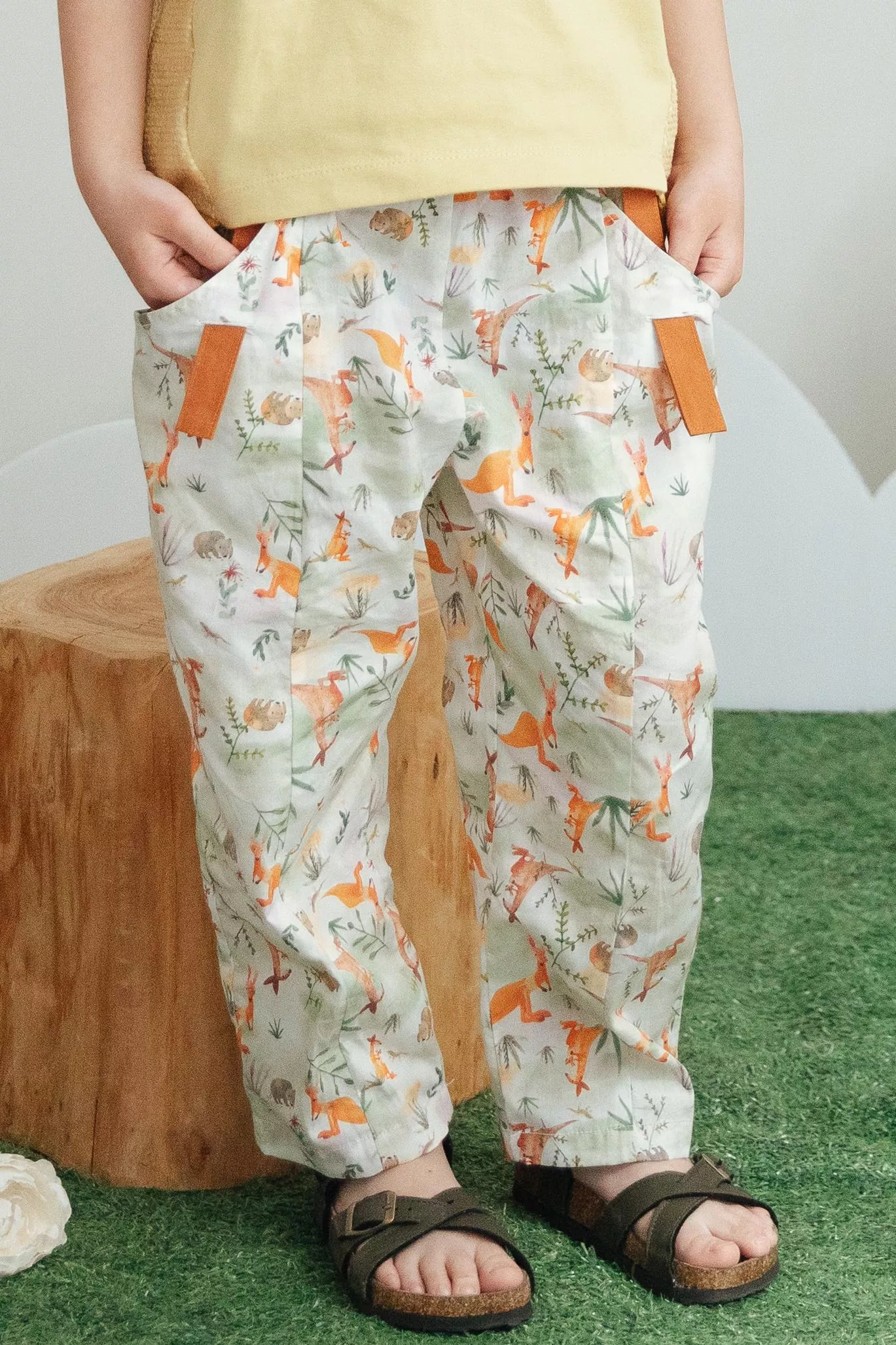 草原袋鼠九分褲