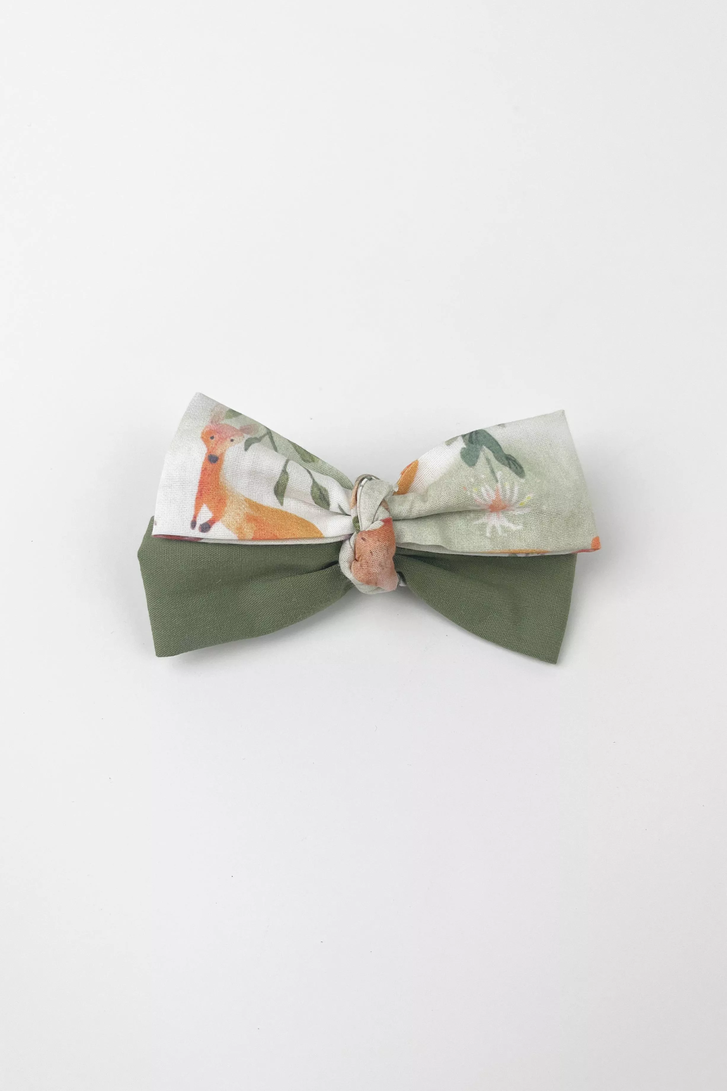 雙色蝴蝶結髮夾-草原袋鼠