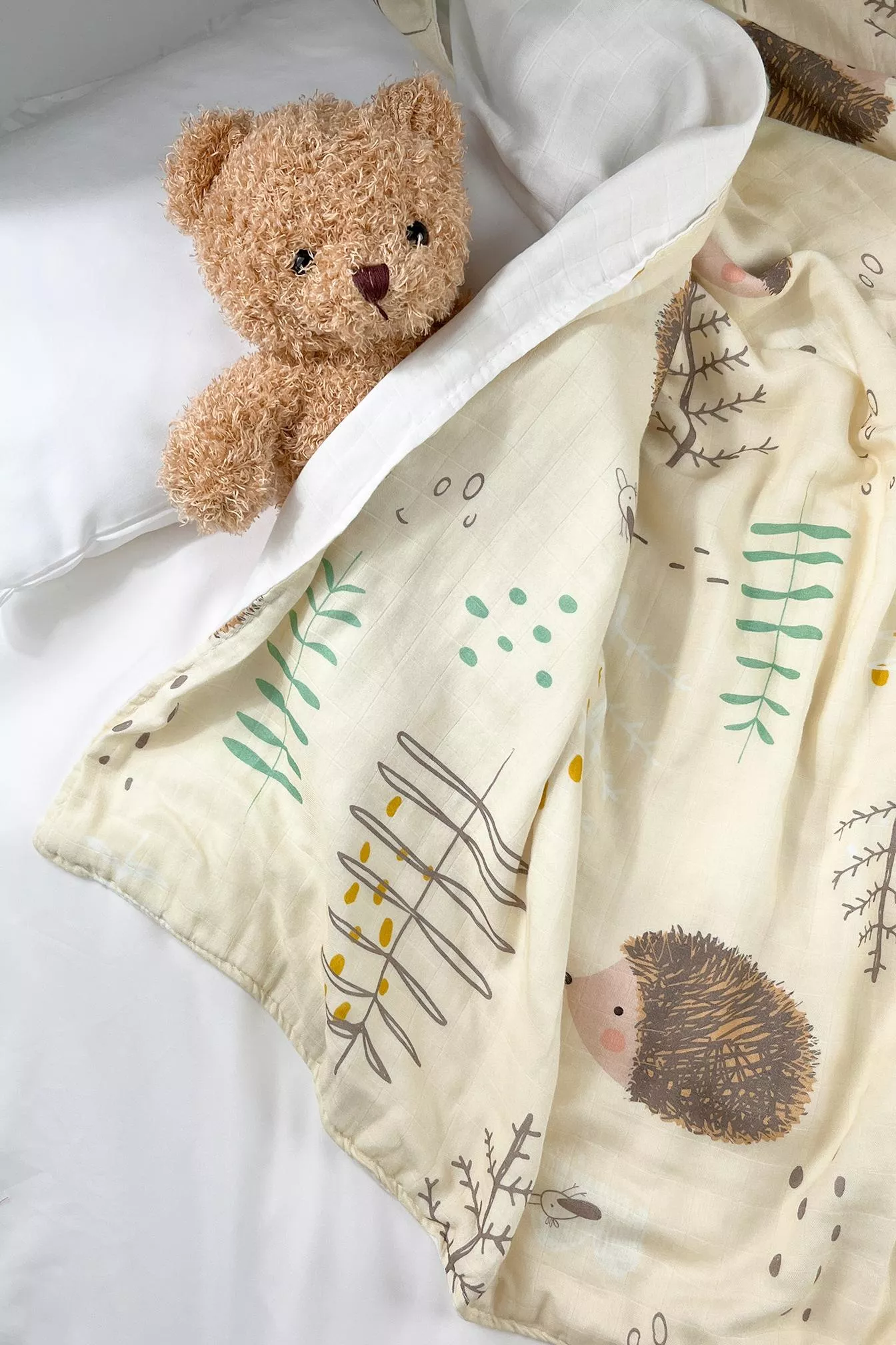 竹纖四重紗透氣涼被 - 玩耍刺蝟