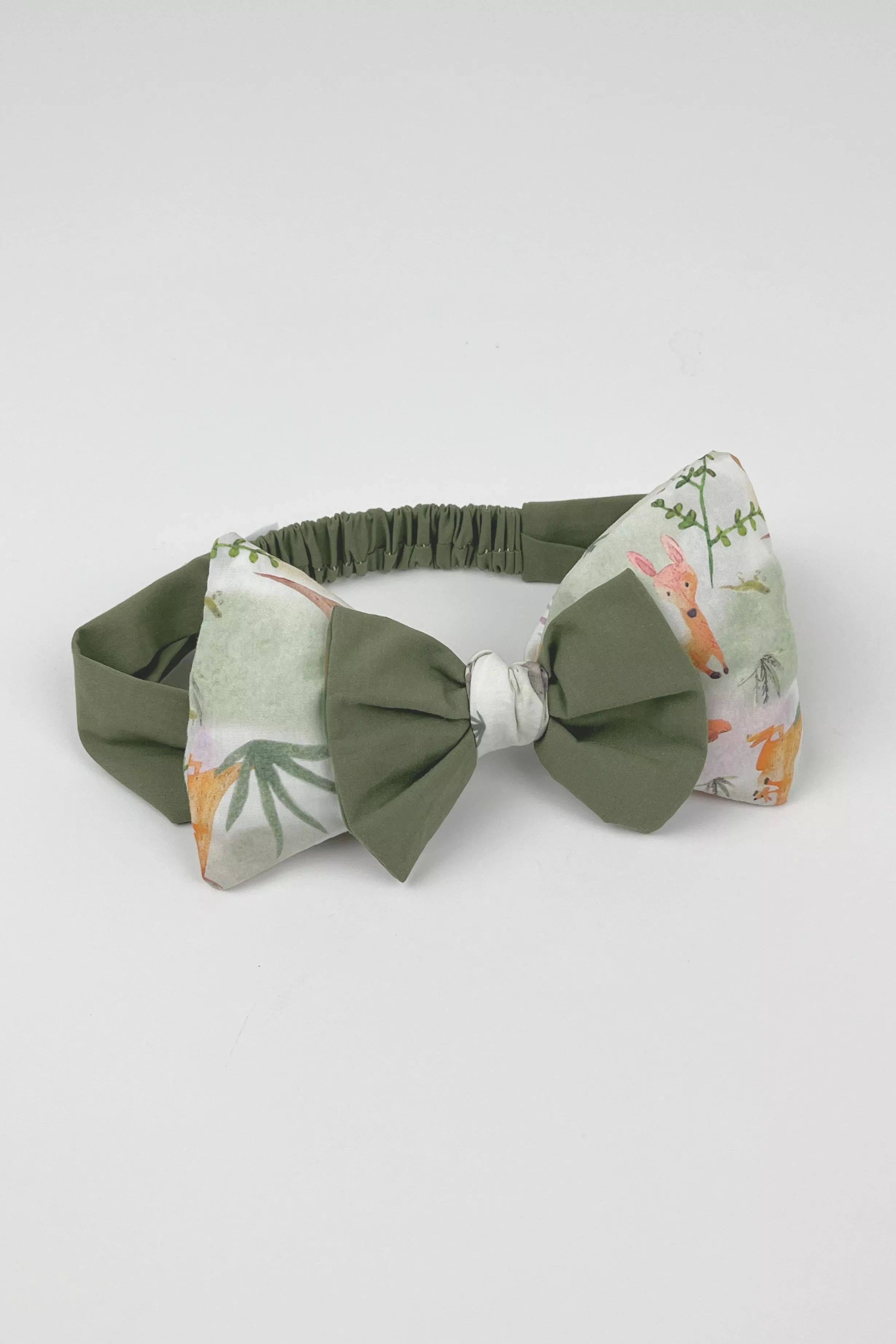 立體雙色蝴蝶結髮帶-袋鼠