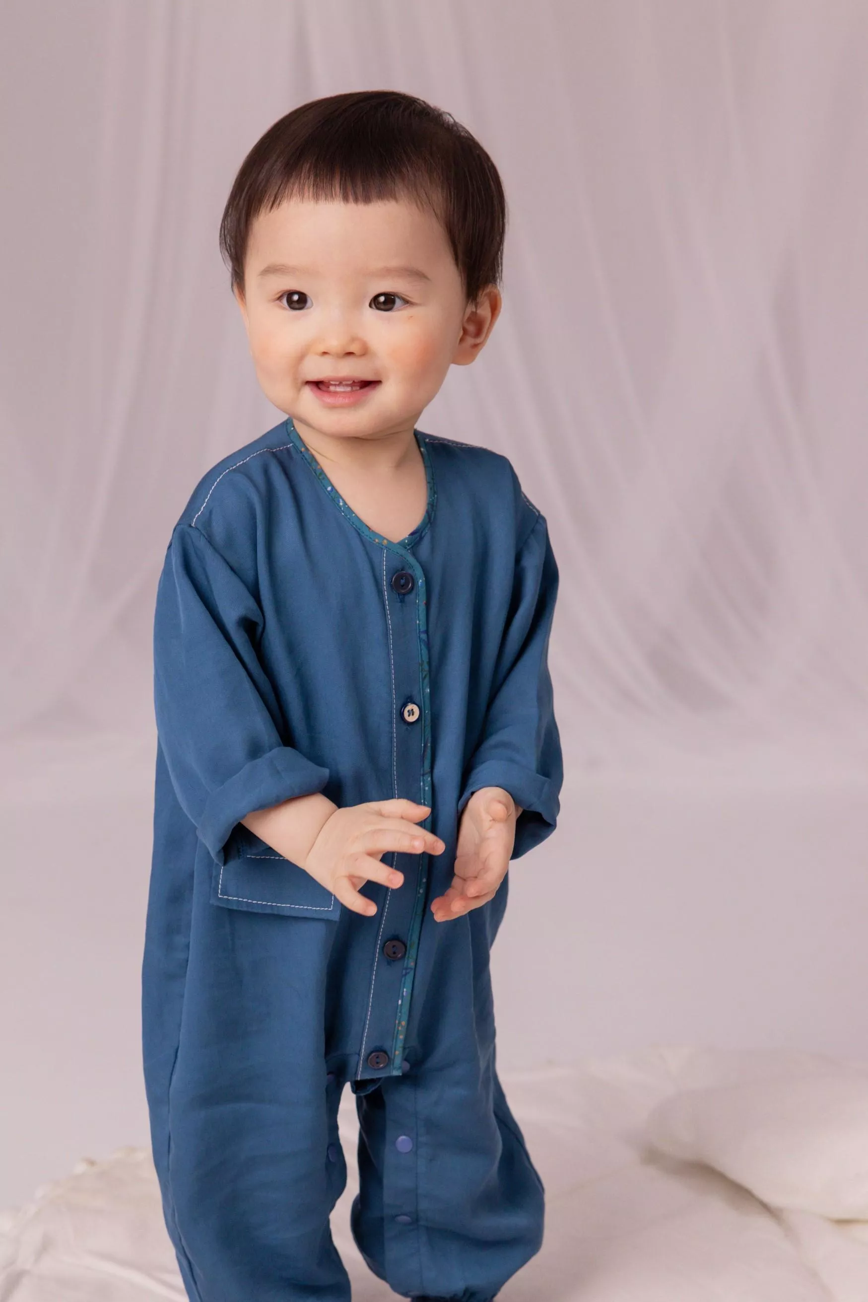 夜藍星空連身褲