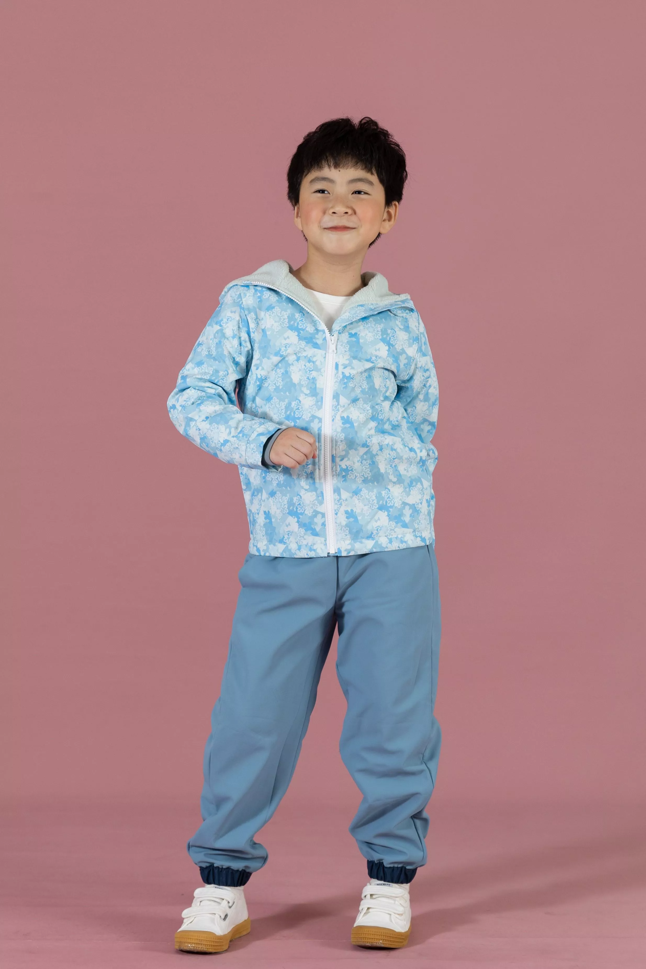 機能防風外套 - 雪花冰晶