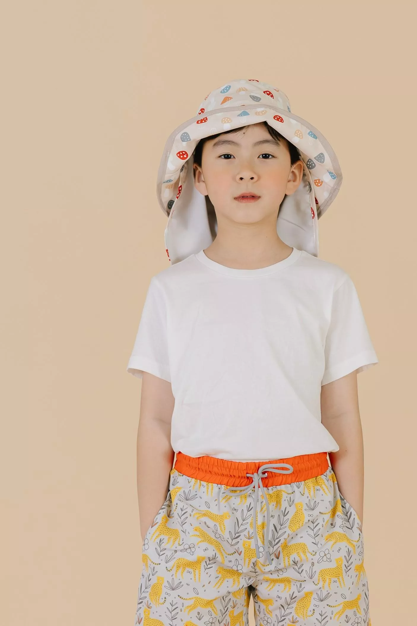 可拆式抗UV防曬防水帽-蘑菇