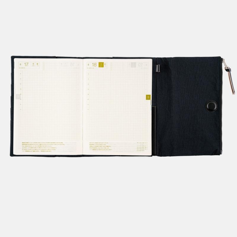 Hobonichi ほぼ日手帳 A6手帳專用 三折式書衣 - Tragen_黑色 ( 1-ORC-24-401 )
