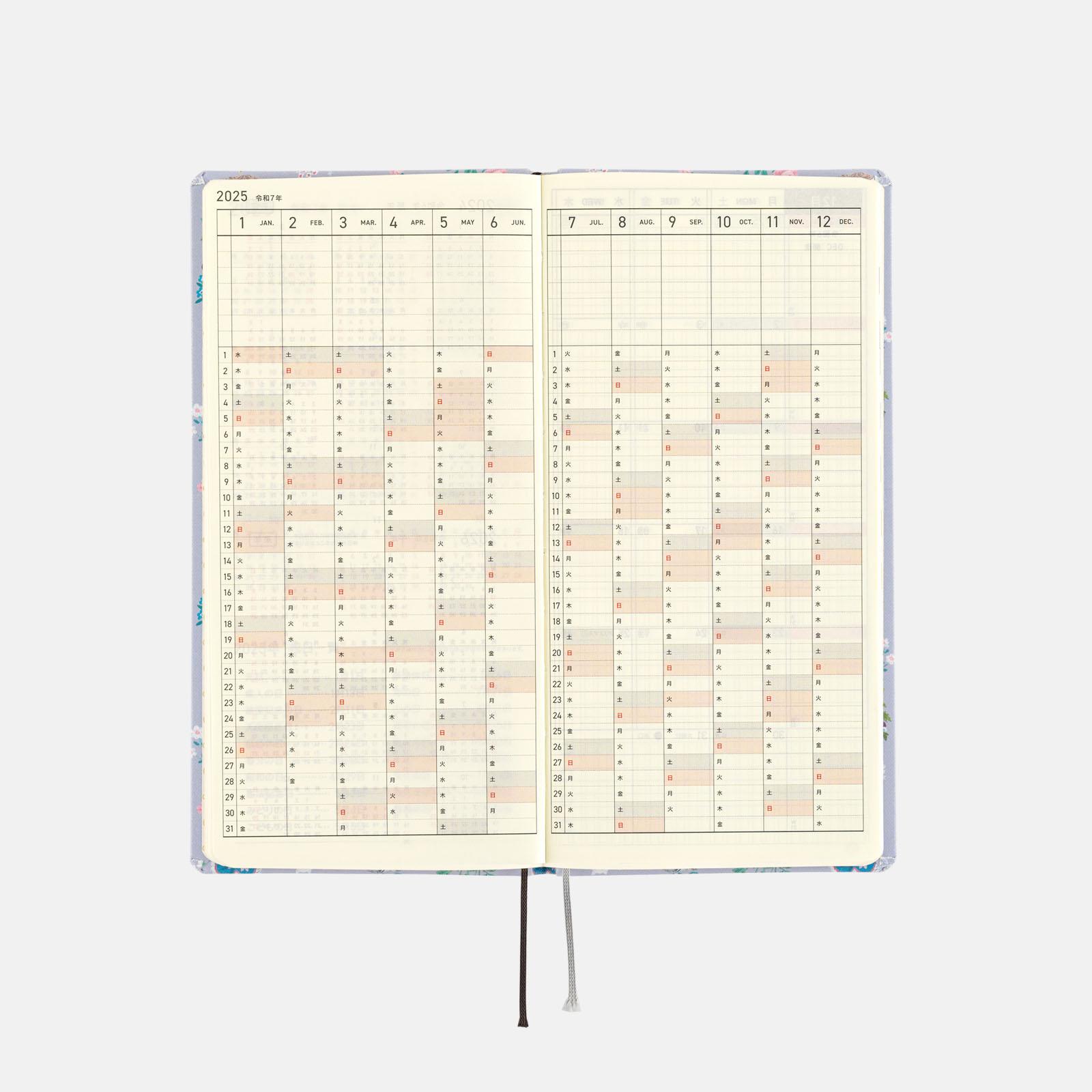 2025 Hobonichi ほぼ日手帳 Weeks週間手帳 英文版、日文版 - 北岸由美_美麗的壁紙