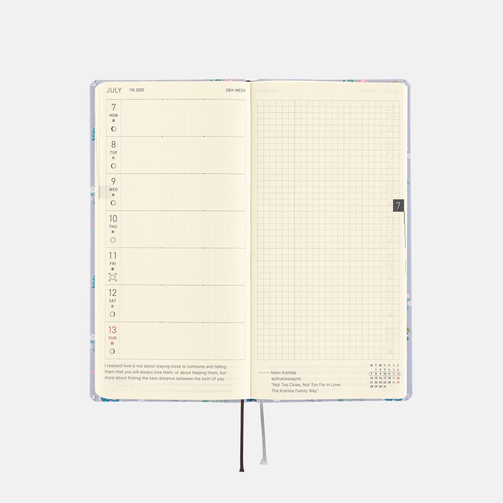 2025 Hobonichi ほぼ日手帳 Weeks週間手帳 英文版、日文版 - 北岸由美_美麗的壁紙