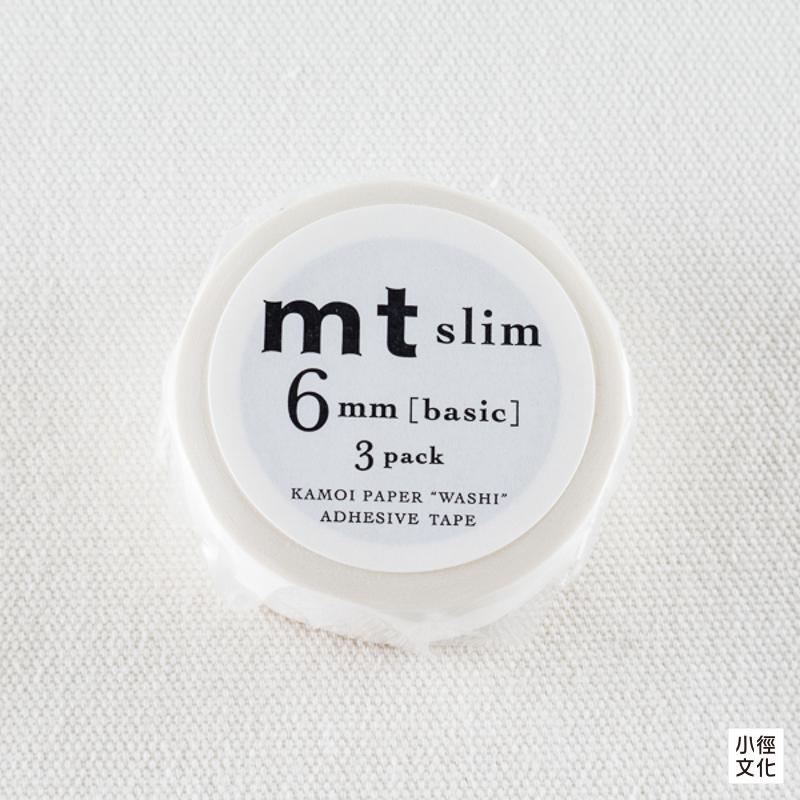 mt slim系列 和紙膠帶 6mm - 消光白 ( MTSLIM23R )，三捲入