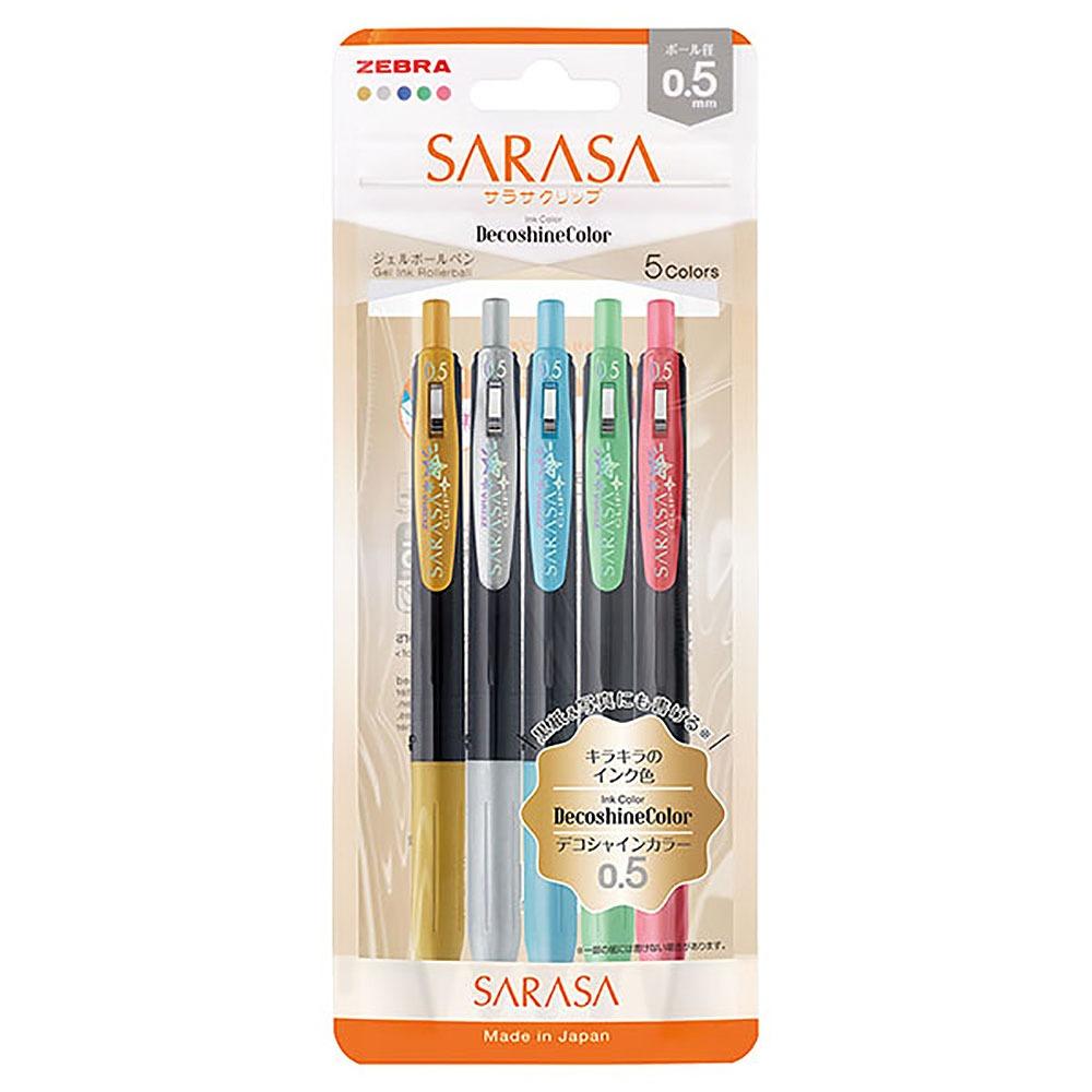 斑馬 SARASA DecoshineColor 0.5mm 珠光中性筆 閃亮10色組 / 5色組 ( JJ15 )