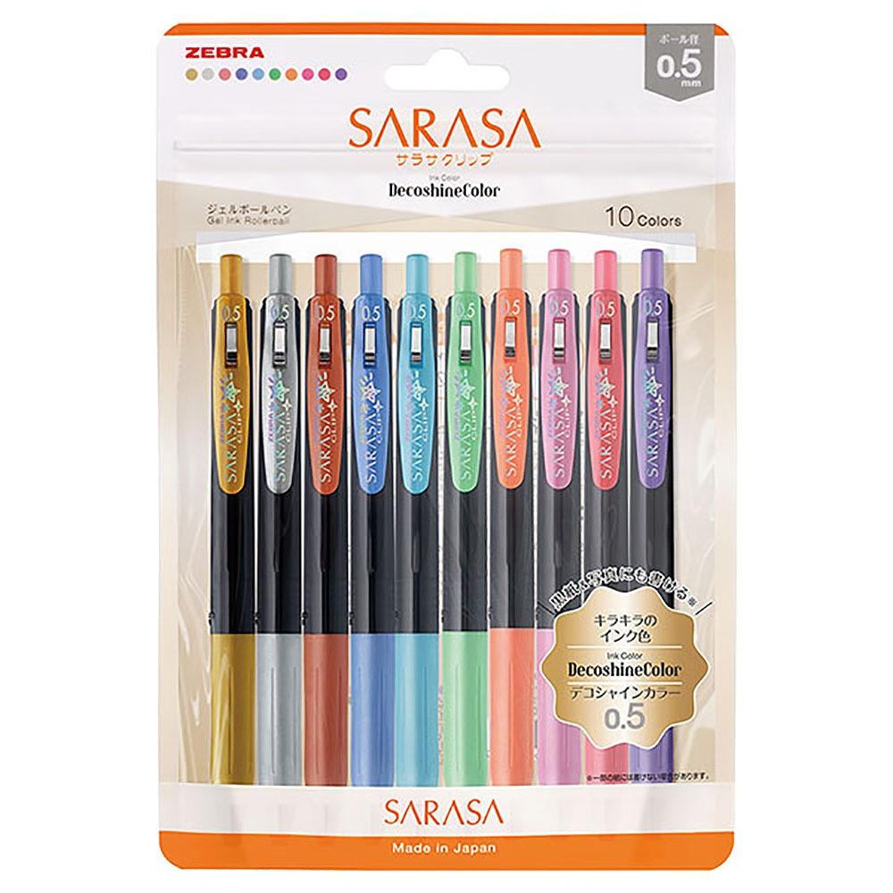 斑馬 SARASA DecoshineColor 0.5mm 珠光中性筆 閃亮10色組 / 5色組 ( JJ15 )