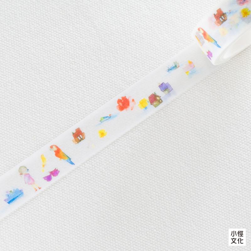 安曇野知弘美術館 岩崎知弘插畫系列和紙膠帶 - 少女夢 ( 1000079603 )
