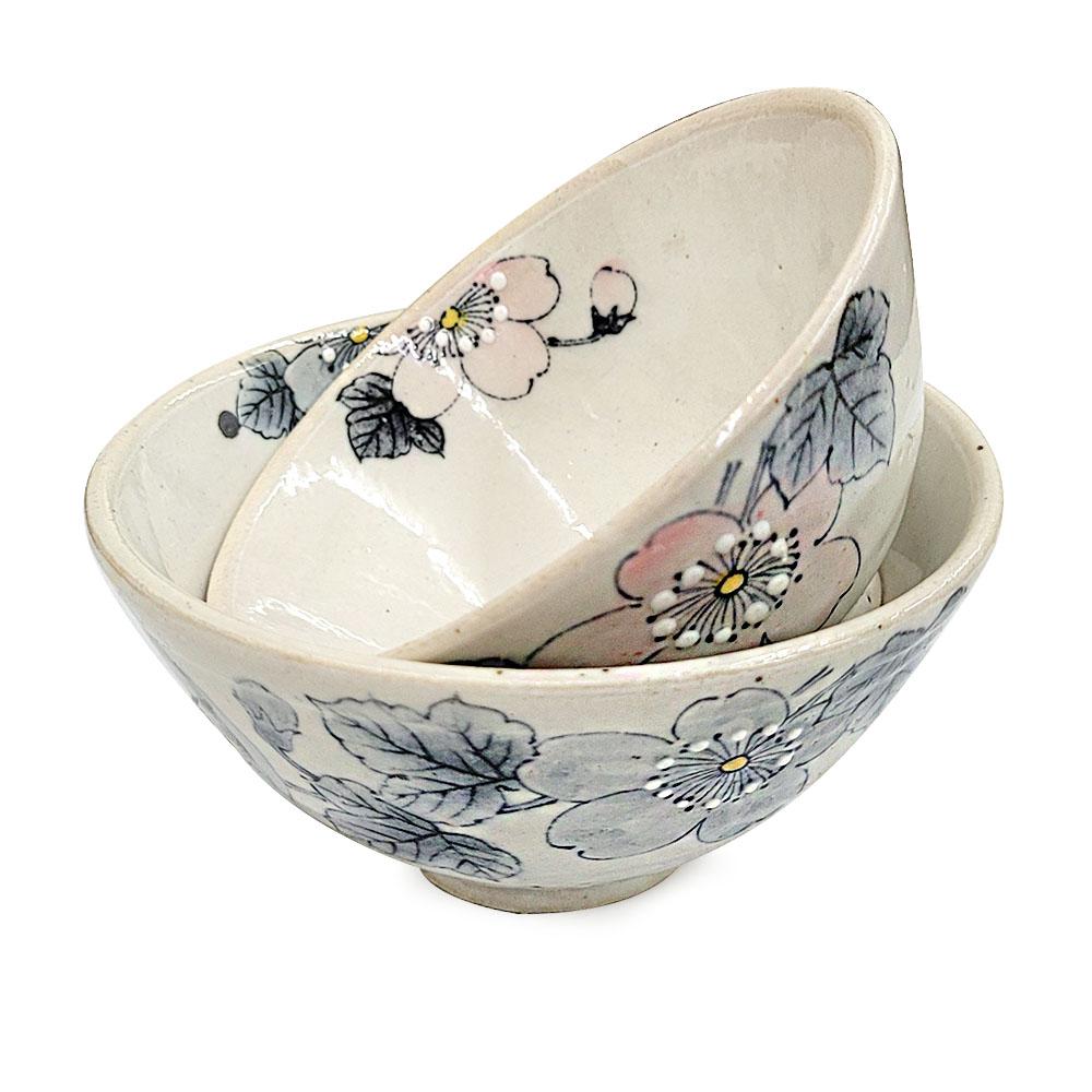 日本製瀬戶燒 薄墨櫻飯碗 ( K4691、K4692 )