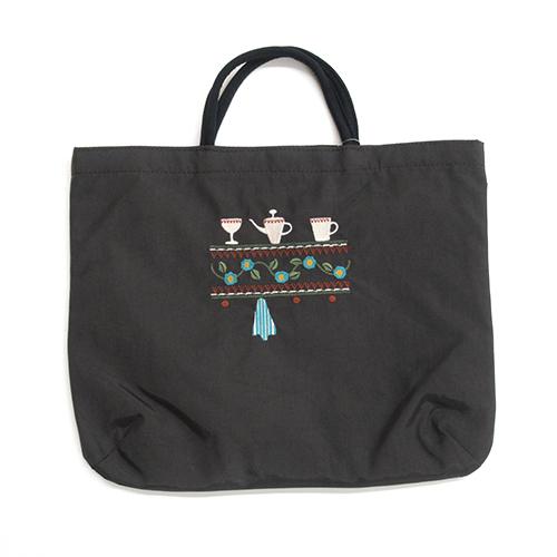 Atsuko Matano 保野溫子 刺繡尼龍 橫式手提袋 共5款 ( 3507-02~3525 )