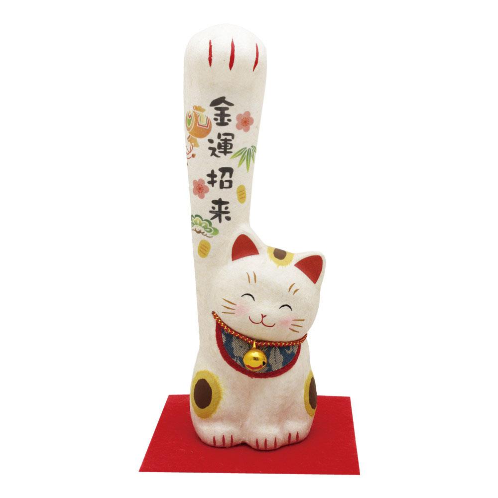 京都 Ryukodo龍虎堂 手染和紙擺飾 大手系列 好運招財貓 M ( 6-739 )