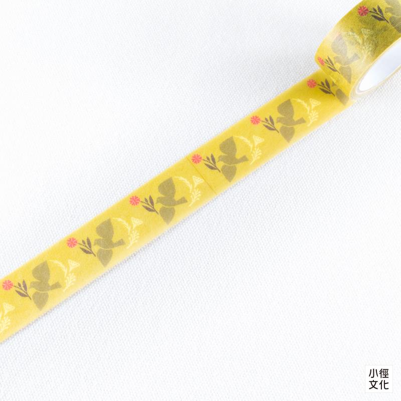 水縞 × 福田利之 聯名和紙膠帶 - 花園鳥 ( MT-G-TO )