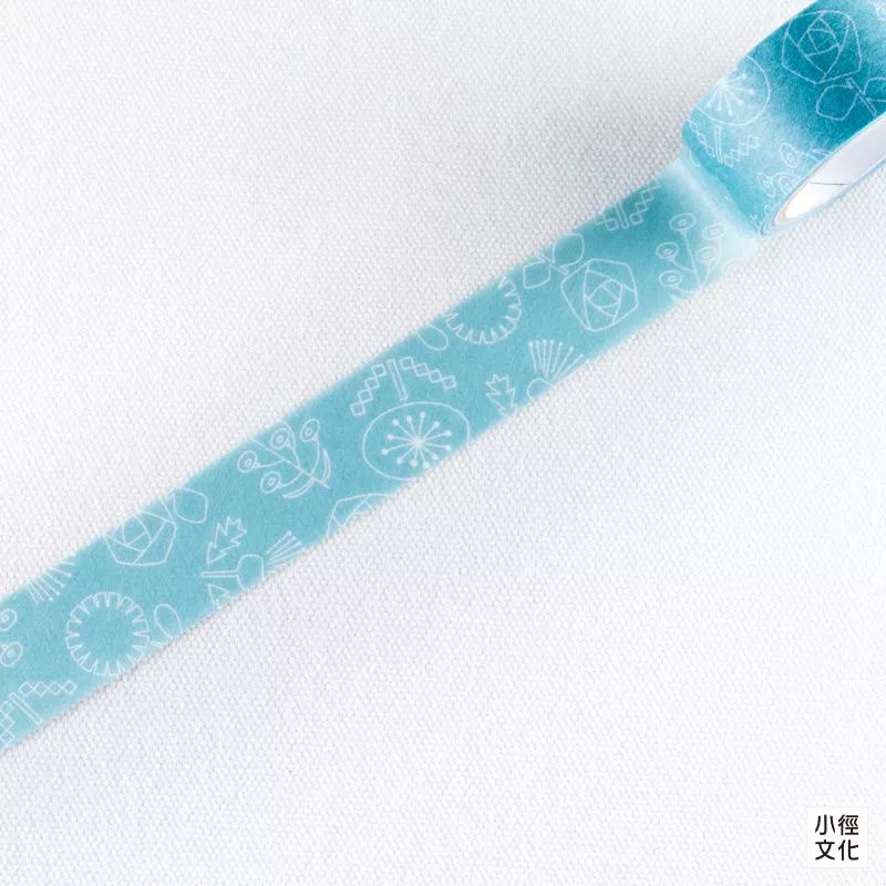 水縞 當店原創 和紙膠帶 - 花_藍色 ( MT-H-BL )