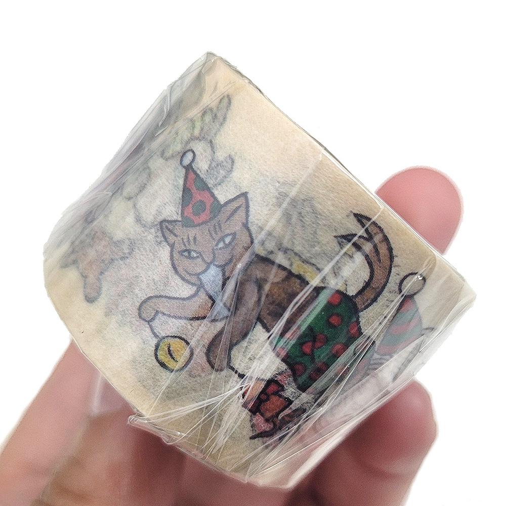 EHONS x 石黑亞矢子 聯名和紙膠帶 - 貓又_米色 ( 3591 )
