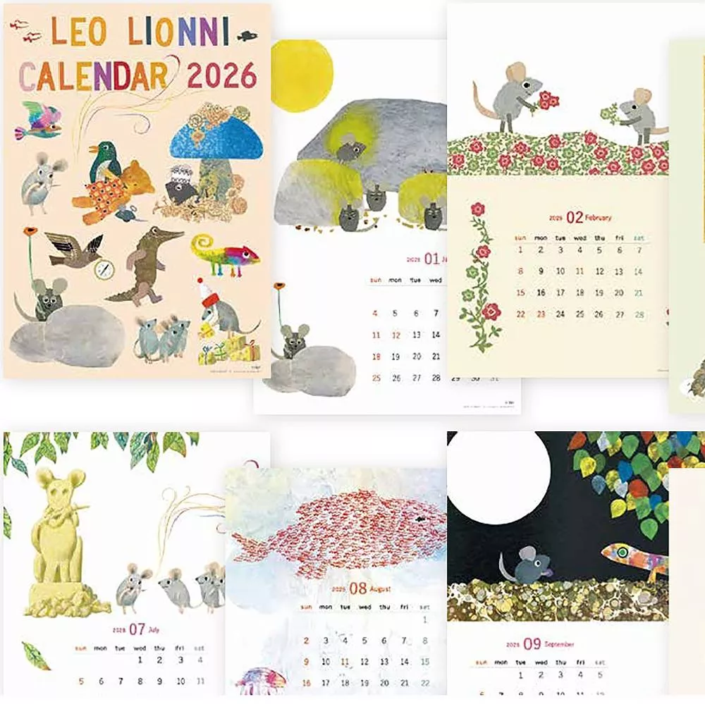 【預購】表現社 2026年 插畫家聯名 A4月曆卡 - Leo Lionni 萊奧.利奧尼 ( 25-637 )