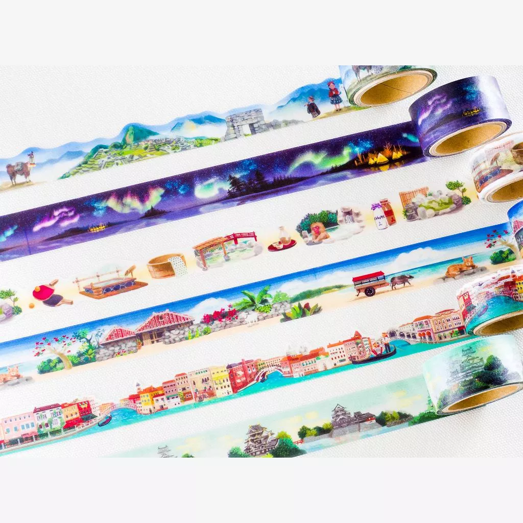 ROUND TOP丸天 yano design 旅行假期系列 和紙膠帶 共六款 ( YD-MK-094 ~ 099 )
