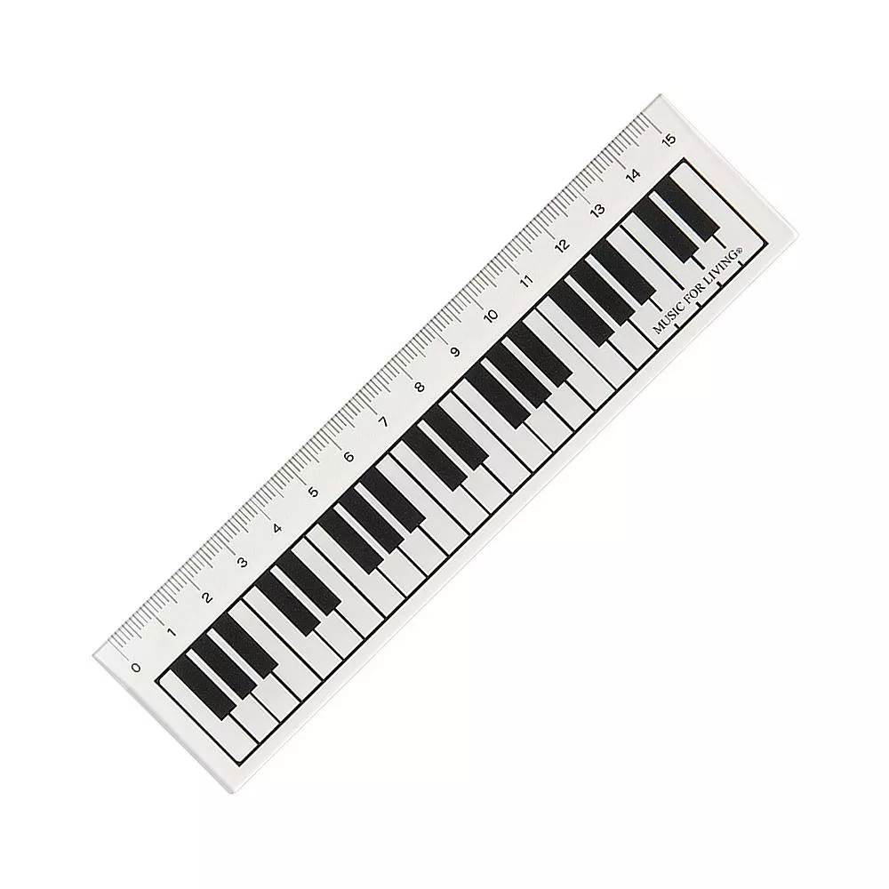 MUSIC FOR LIVING 15cm塑膠直尺 - 琴鍵 ( MS-20/KB )