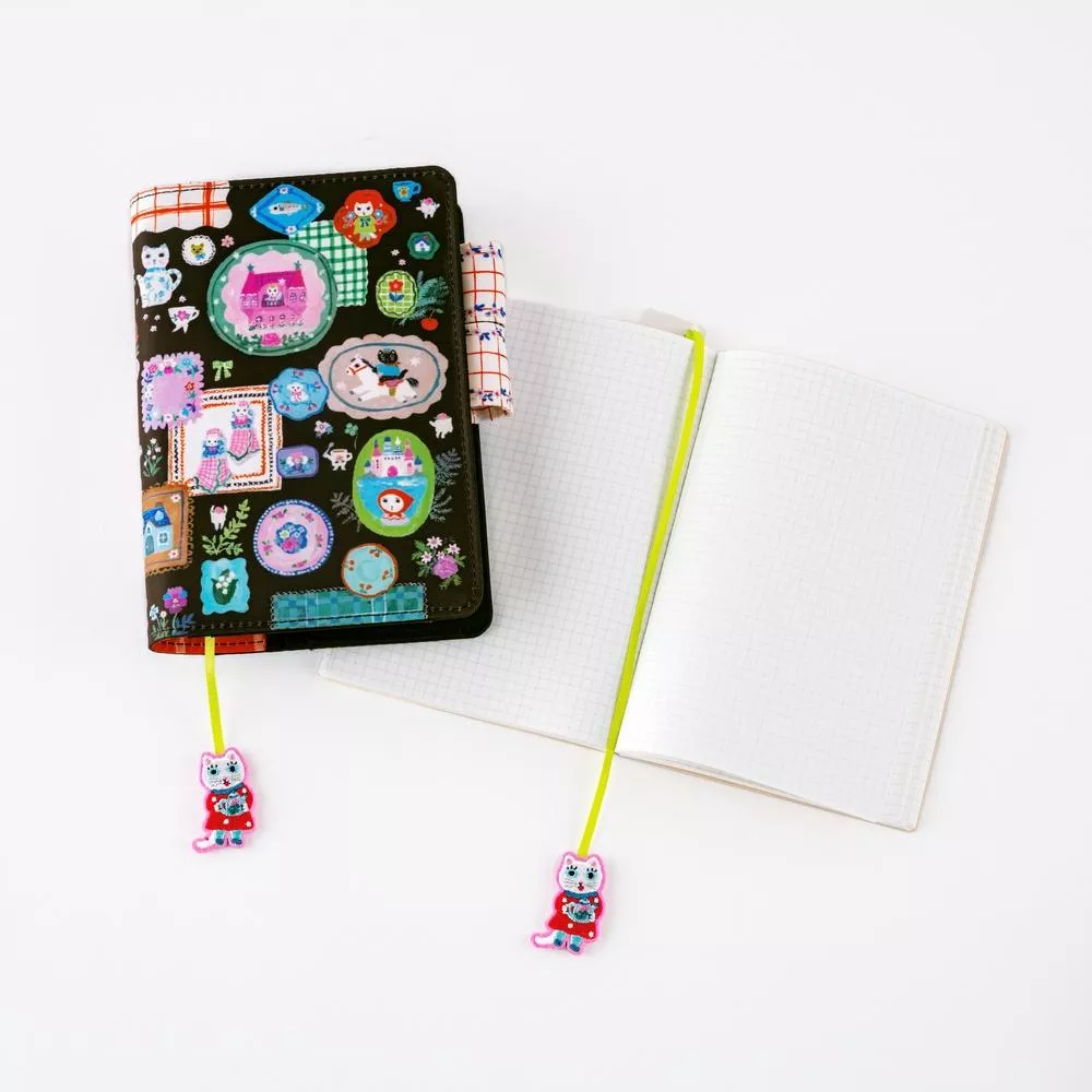 Hobonichi ほぼ日手帳 刺繡造型書籤 - 北岸由美_白貓
