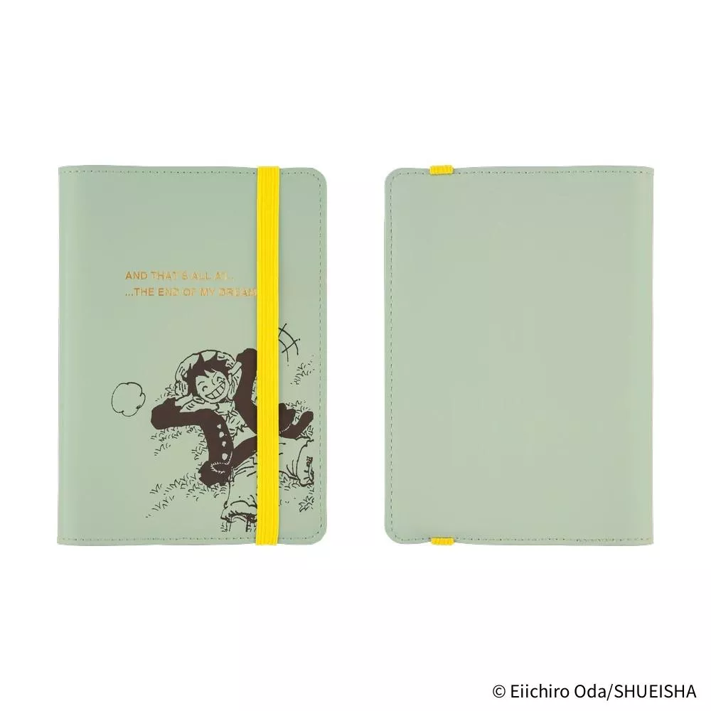 Hobonichi ほぼ日手帳 A6手帳專用 合成皮革書衣 ONE PIECE航海王 - 魯夫的夢想_薄荷綠