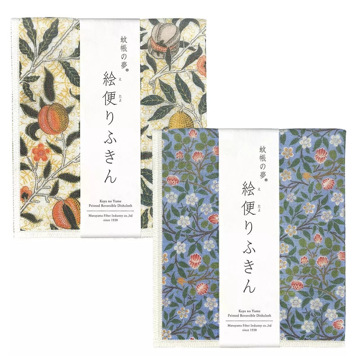 丸山纖維 x William Morris 威廉·莫里斯 蚊帳之夢 六層棉紗洗碗巾 共2款 ( P-04~P-05 )