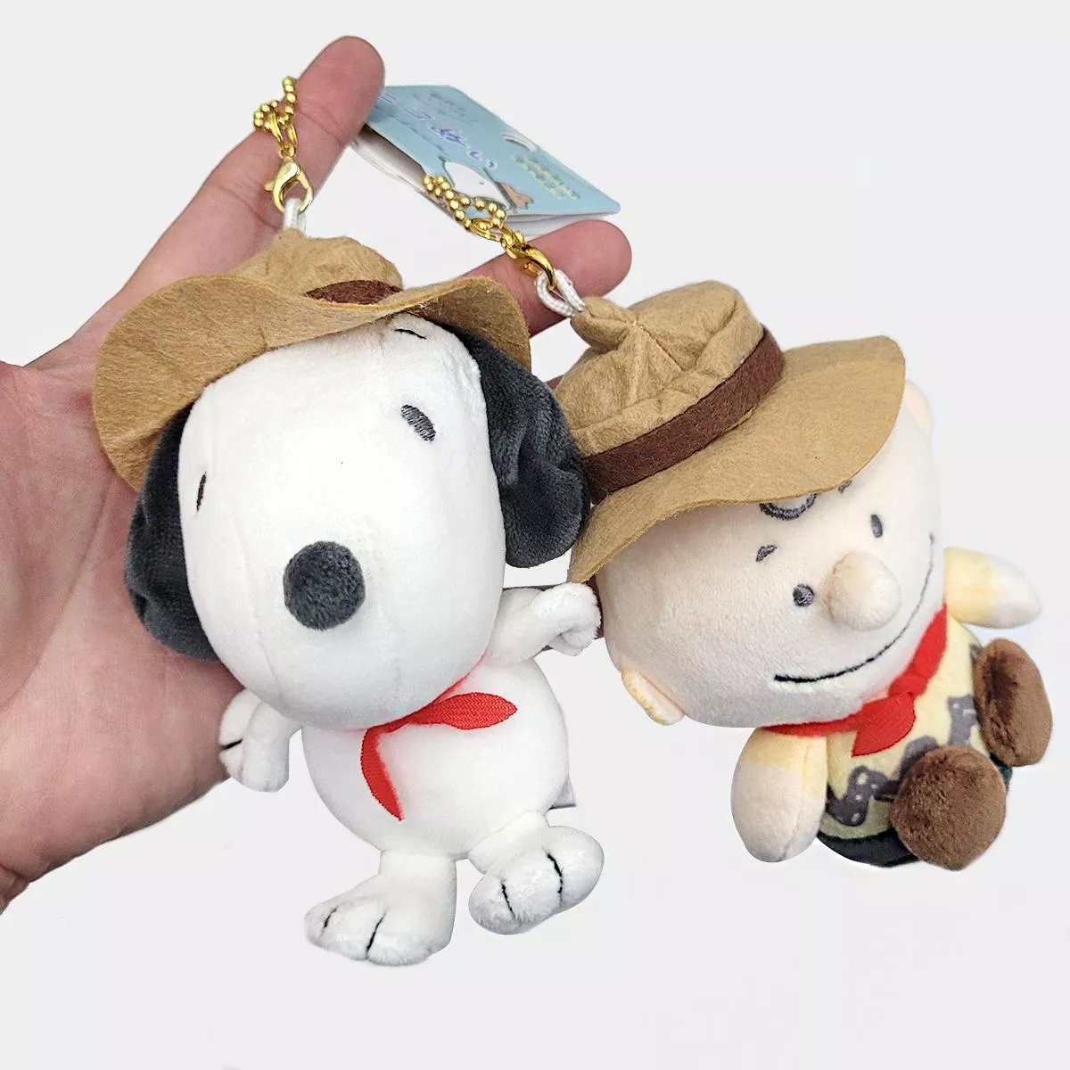 PEANUTS 史努比 磁吸式 毛絨玩偶掛飾 - 史努比和查理布朗 ( CR123231 )