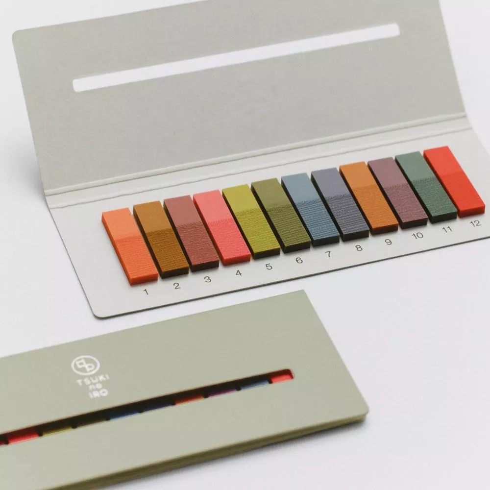 Hobonichi ほぼ日手帳 TSUKI no IRO 月之色 索引標記用 半透明便利貼，12色