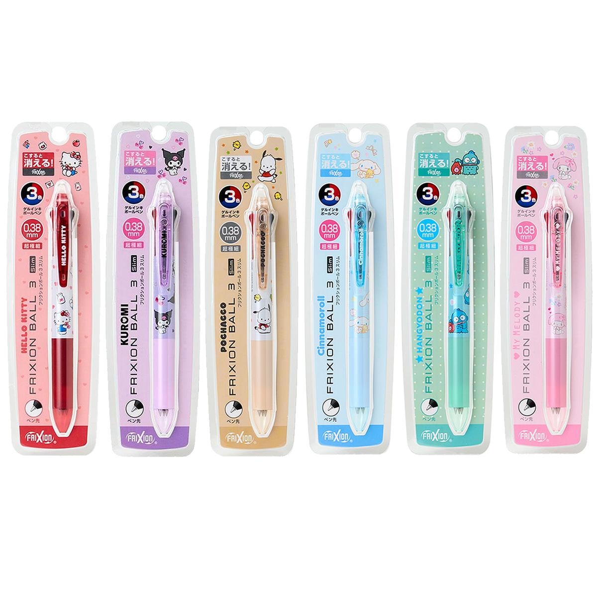 Sanrio三麗鷗D861 Frixion 3 Slim 三色魔擦筆0.38 共6款( 92800-3 Sanrio三麗鷗D861 Frixion 3 Slim 三色魔擦筆0.38 共6款( 92800-3