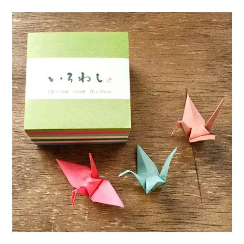 古川紙工 美濃和紙 無地七色 彩色色紙 摺紙 7cm ( QO04 )，350張