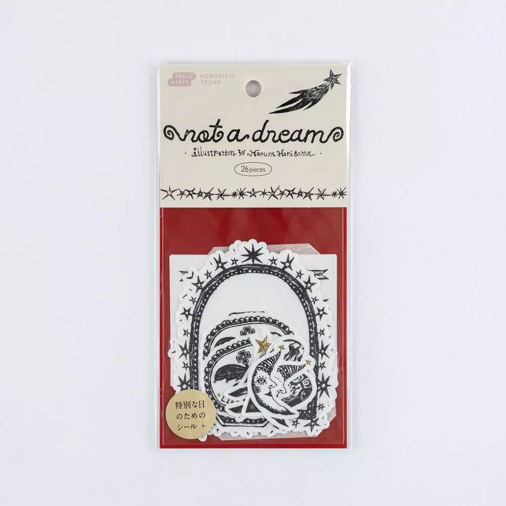 Hobonichi ほぼ日手帳 x 堀米春寧 特別日子系列 箔押造型貼紙包 - 《not a dream》