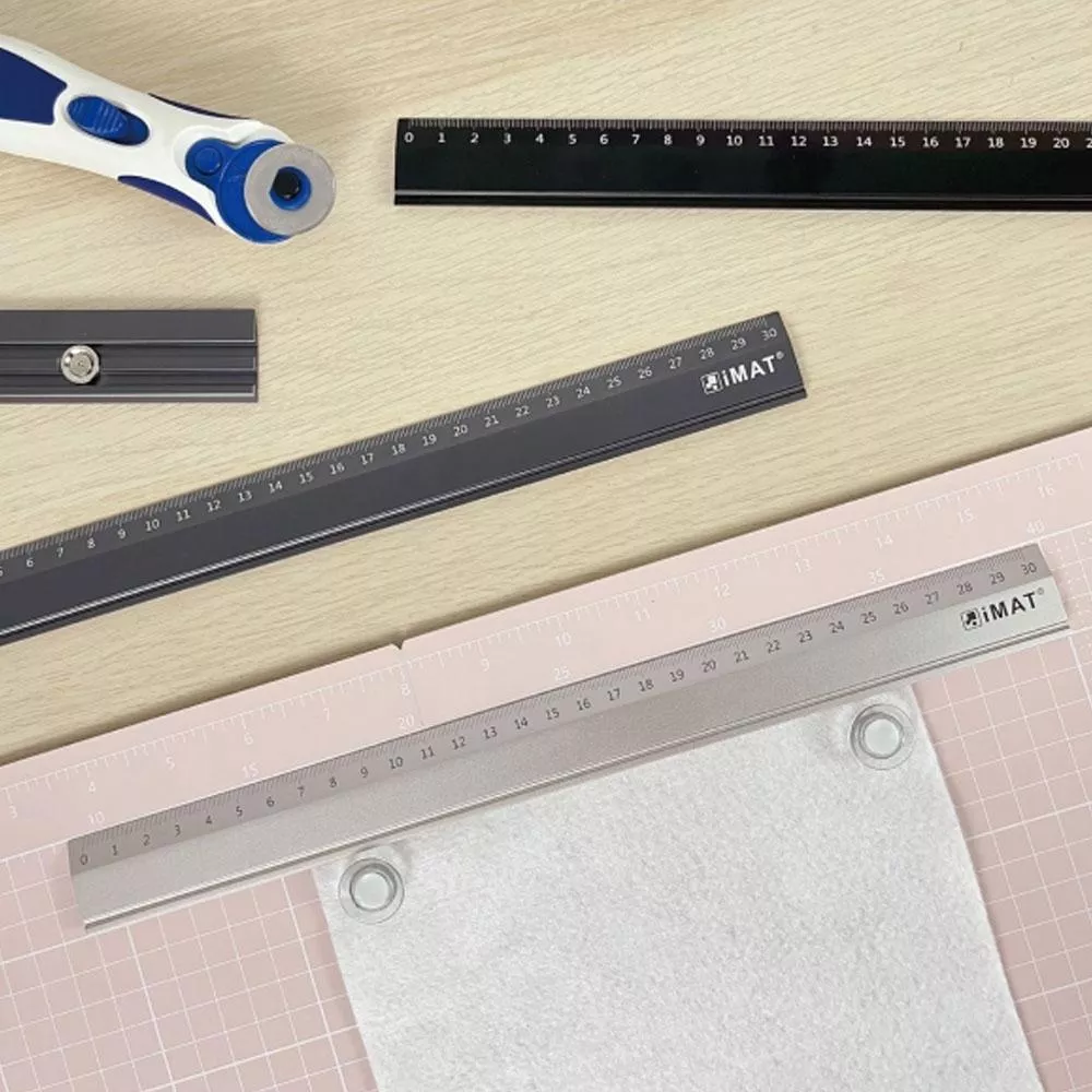 iMAT 高質感 強力磁鐵鋁合金量尺 30cm 共三色 ( iMAT-044~046 )