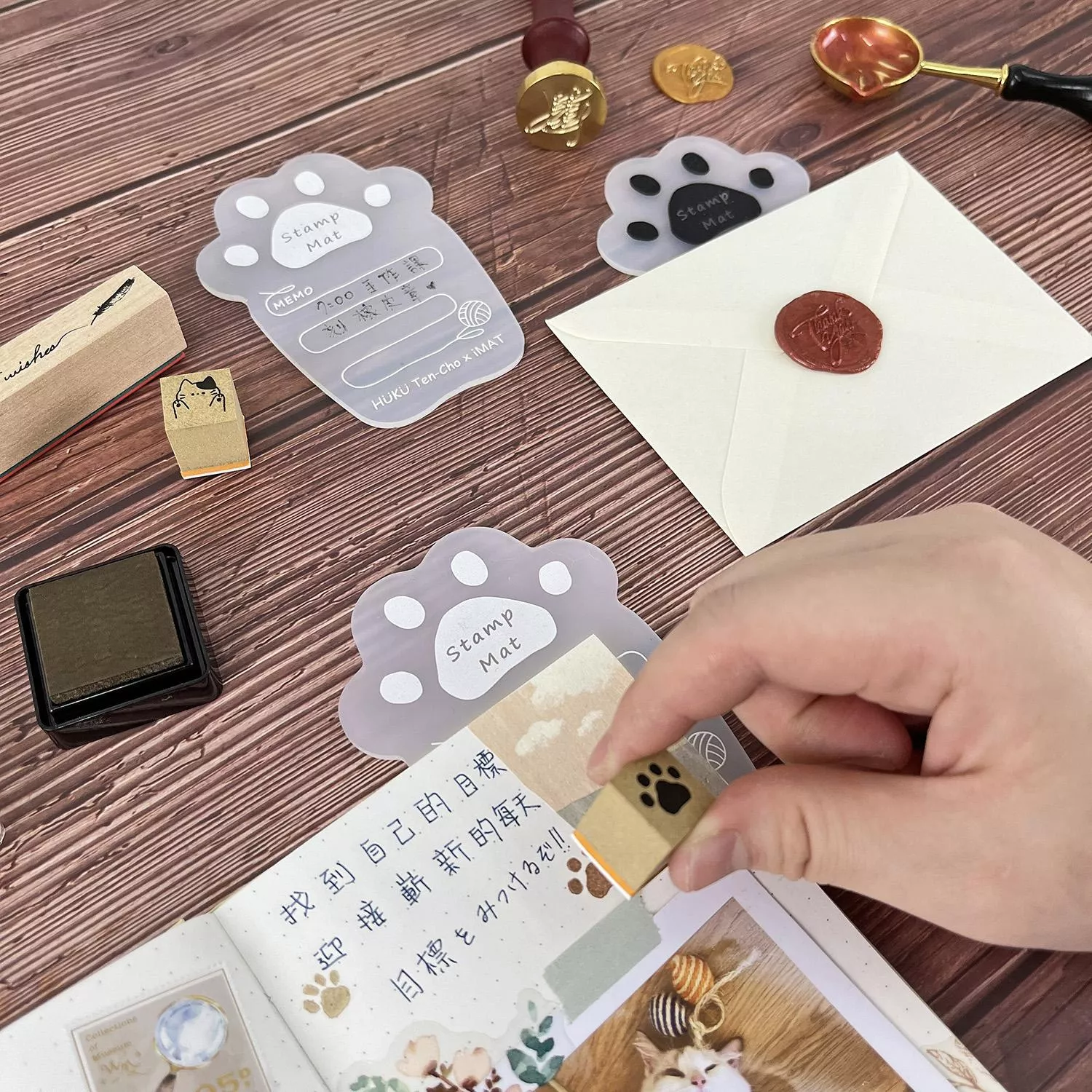 iMAT 福店長 貓掌造型 印章墊 共2色