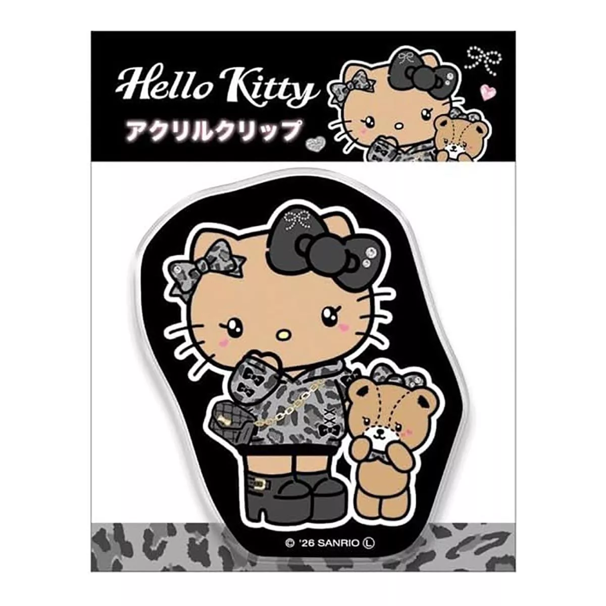 CRUX 三麗鷗 Hello Kitty 凱蒂貓系列 壓克力造型書夾 - 黑色 ( CR137464 )