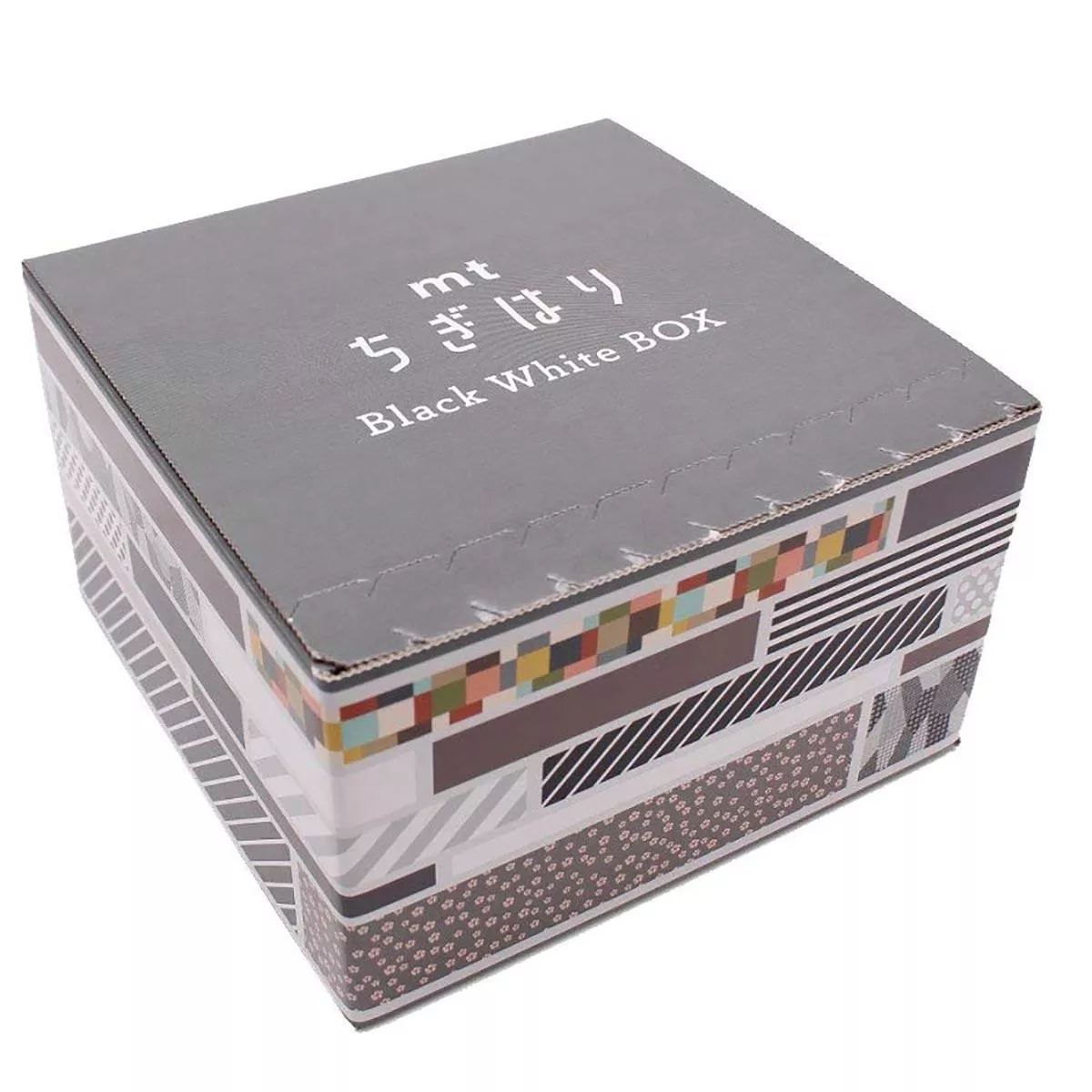 mt Chigi-Hari 拼貼撕畫 WORKSHOP TAPE BOX 黑白色系 和紙膠帶  ( MTWBOX05 )，69捲入