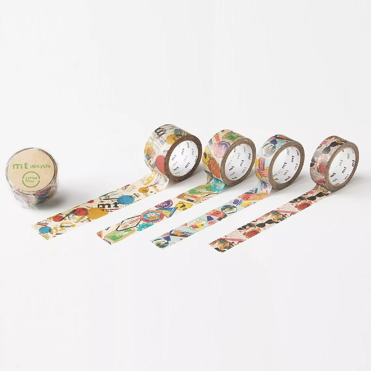 mt upcycle tape 2026春夏 環保再生紙膠帶 拼貼系列 共4款 ( MT01UP06~09 )