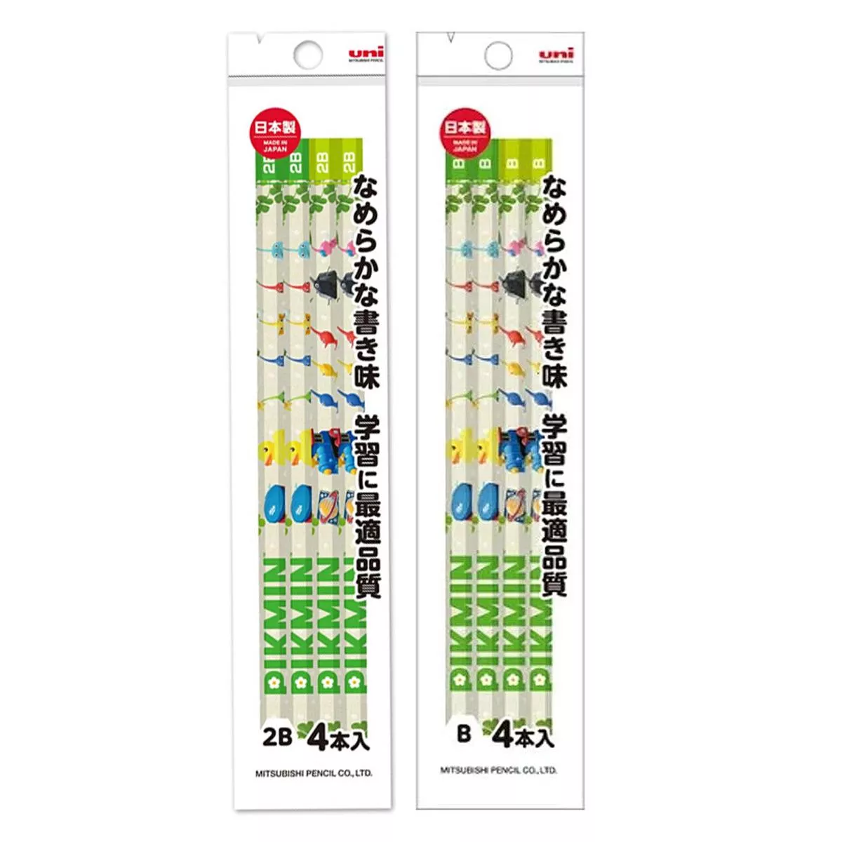 UNI三菱 x Pikmin 皮克敏 兒童專用 六角鉛筆 4入組 ( K7086PKS )
