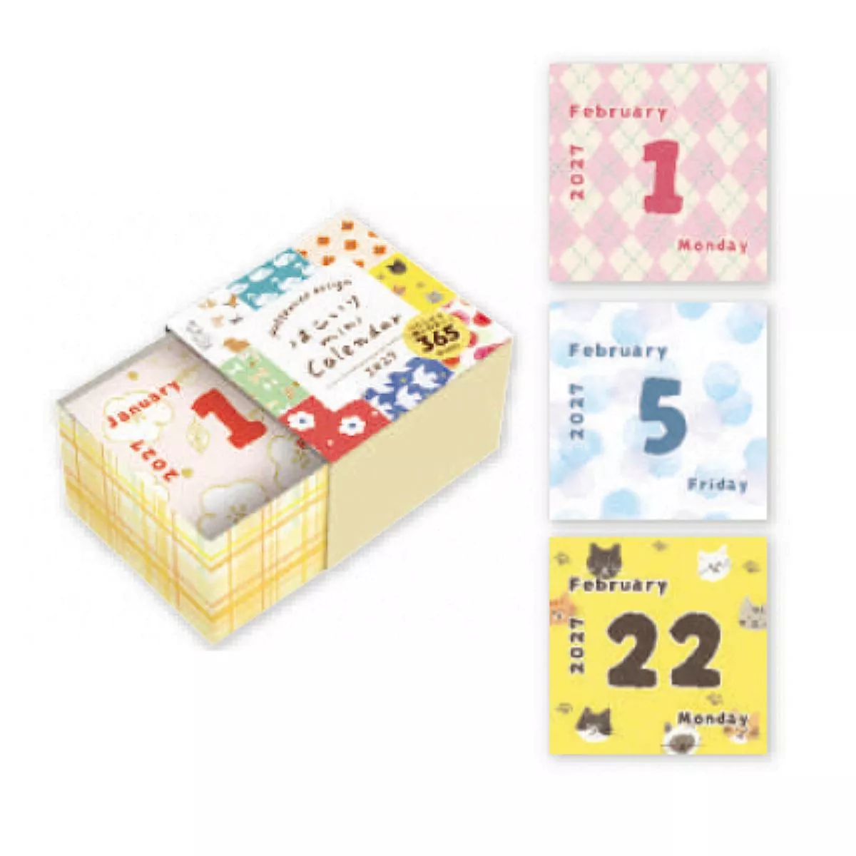 【預購】古川紙工 2027年 365日 盒裝便箋 迷你插畫日曆 - 印花風 ( CL24 )